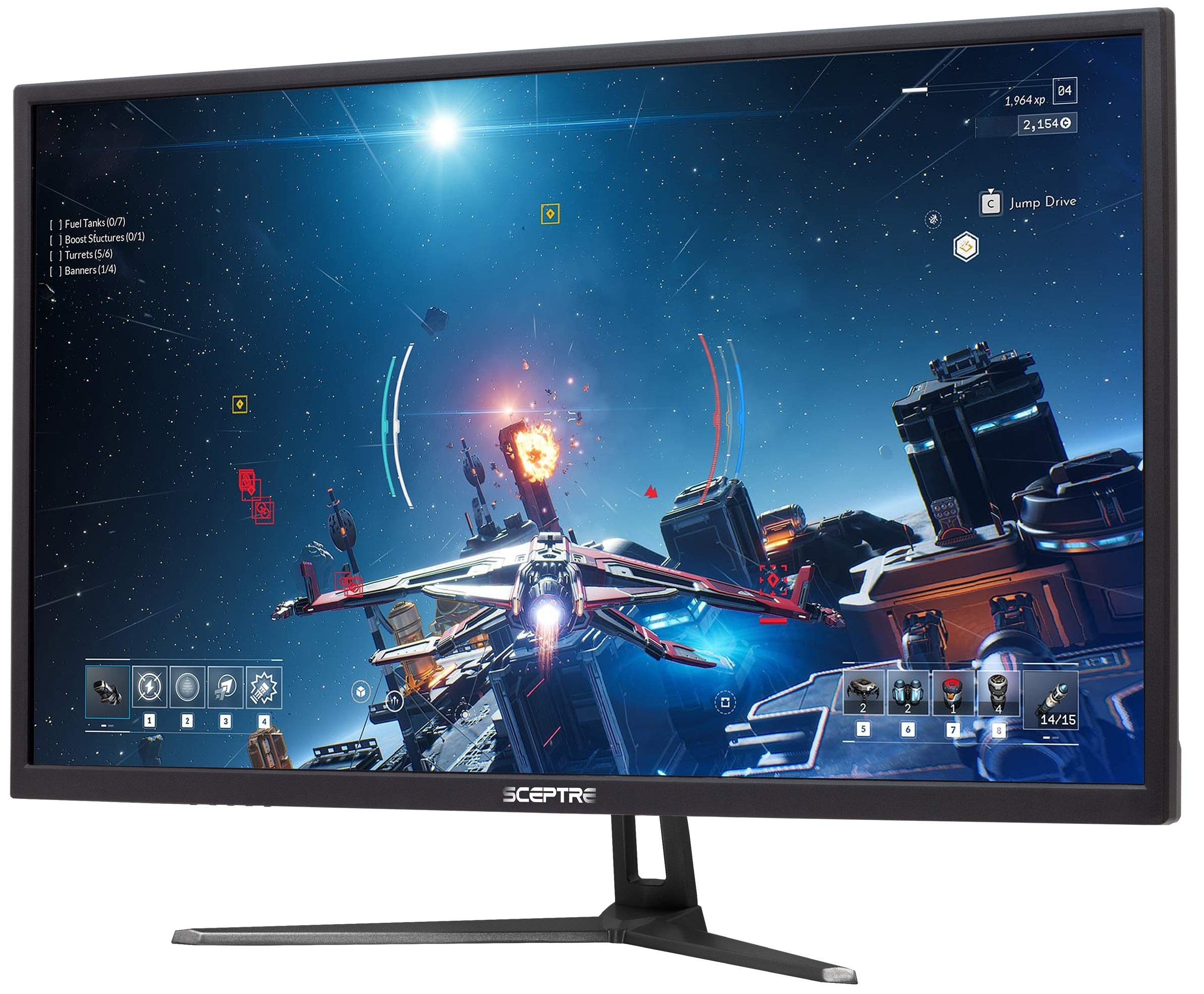 Sceptre New 32 QHD 1440p 2560x1440 LED Monitor HDMI DisplayPort up to 85Hz Build-in Speakers Blue Light Shift, Machine Black 202
