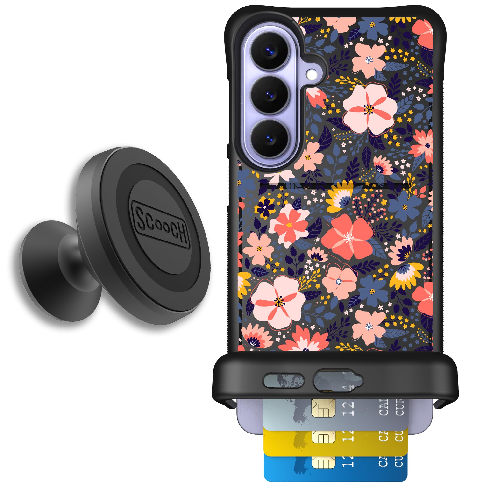 Scooch for Samsung Galaxy S26+ Plus Case with Card Holder, Wingmate Wallet Case with Hidden Card Slot and RFID Protection for 4 