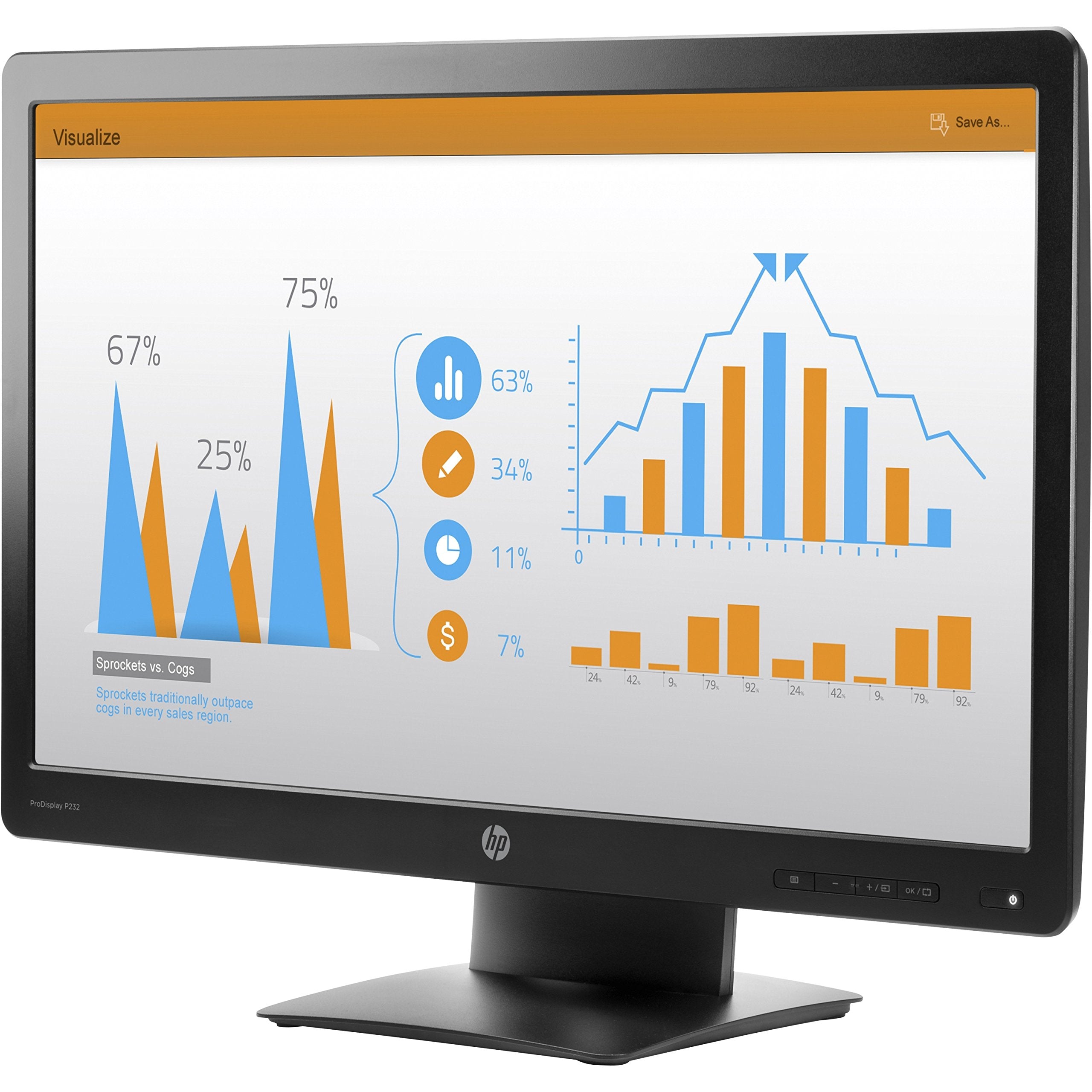 Hp P232 23'' Widescreen Led Backlit Prodisplay Monitor