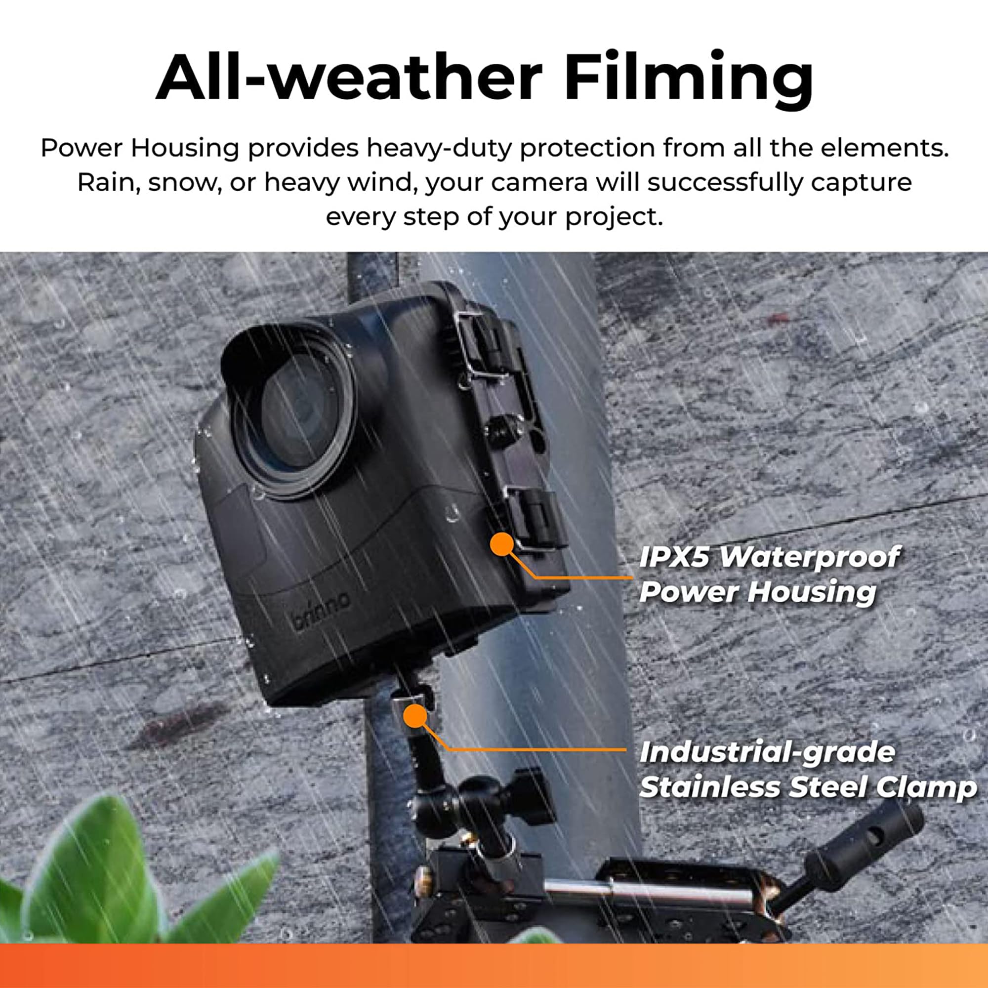 Brinno Bcc2000 - Construction & Outdoor Security Time Lapse Camera Trio Bundle Pack - Up To 1-Year Battery Life - 1080P - Includ