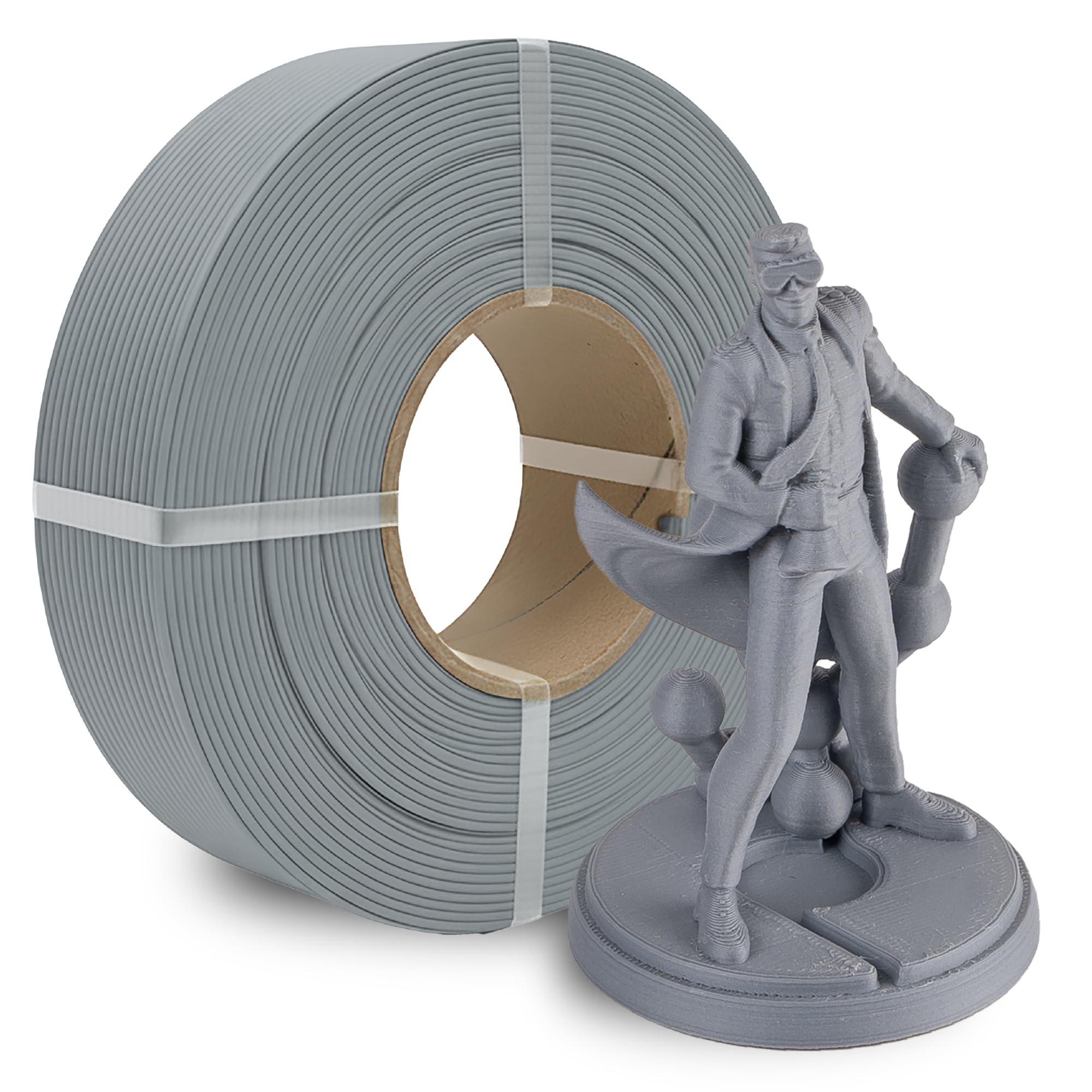 Polymaker Panchroma Refill Spool Matte Fossil Grey PLA 3D Printing Filament Refill, Compatible with All Reusable Spools and All 