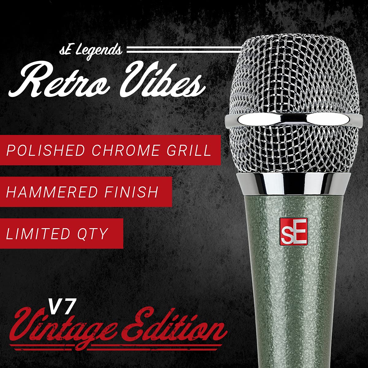 Se Electronics   V7 Dynamic Vocal Microphone   Vintage Edition
