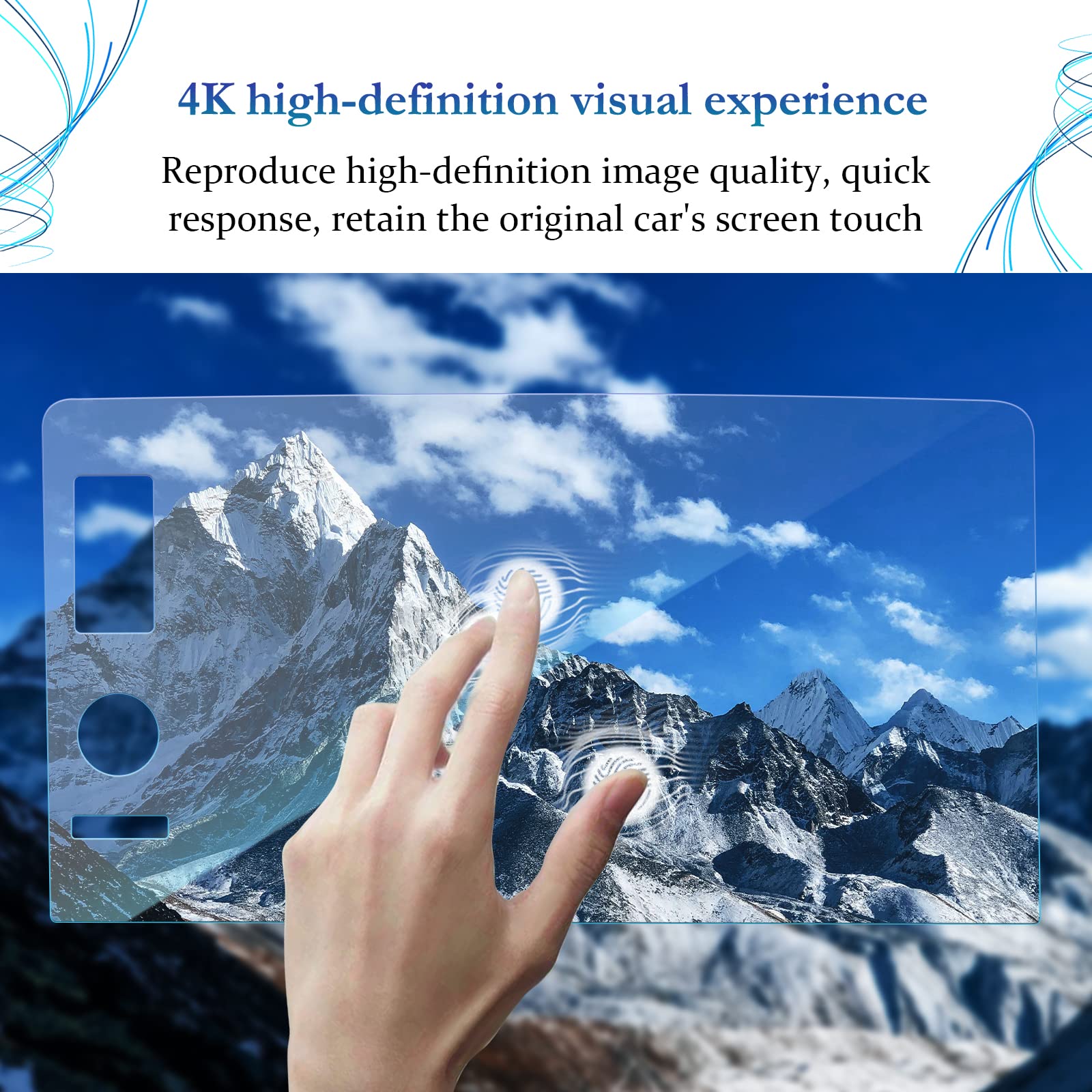 Sktu Screen Protector For 2023 2025 Honda Pilot Ex L/Trailsport/Touring/Elite/Black Edition 9 Inch Screen Tempered Glass Anti Scratch Ultra Clear