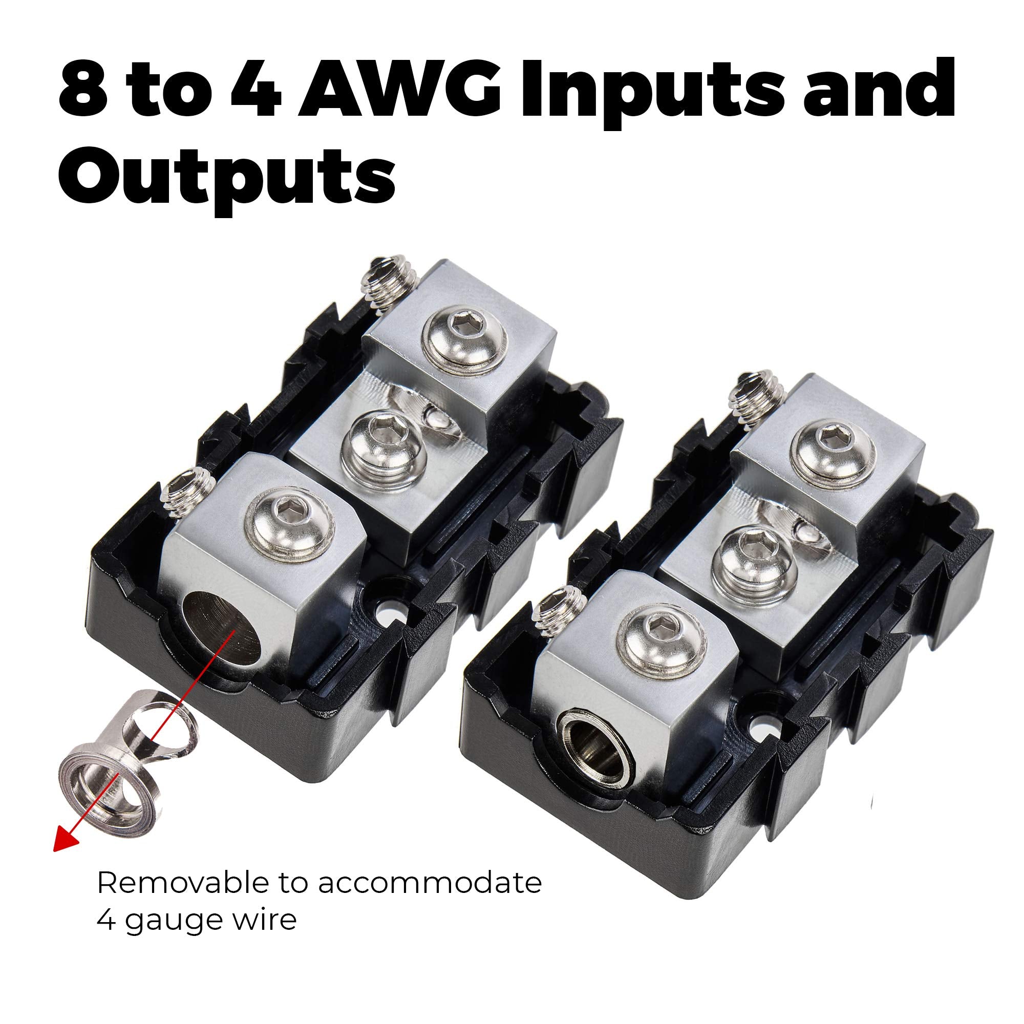 Nvx Xfmmini 4/8 Gauge Awg Mini Anl/Manl/Afs Modular Linkable In Ine Fuse Holder For Car Audio And Marine Audio