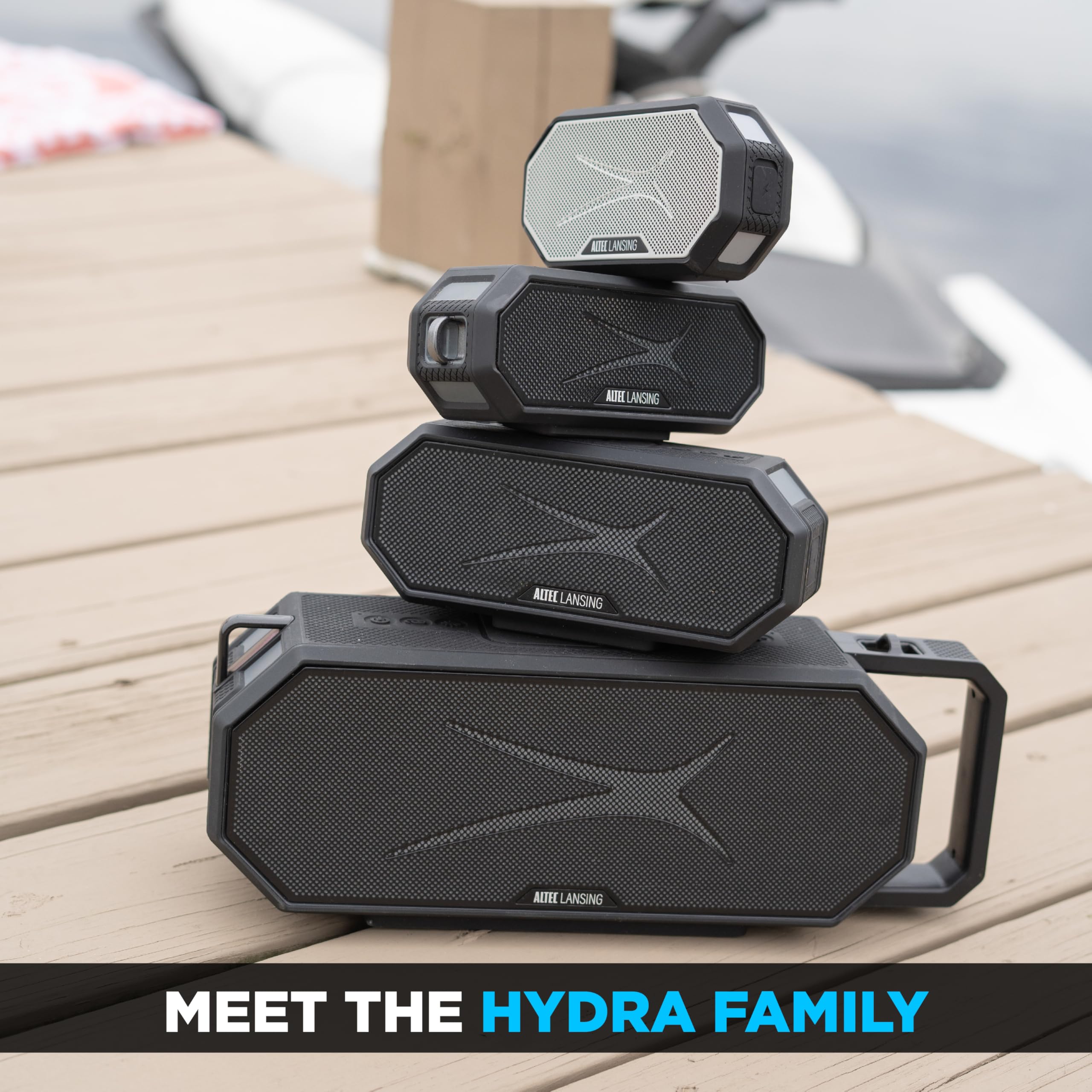 Altec Lansing Portable Bluetooth Speaker Hydramini 2.0, Ip67 Waterproof, Portable Speaker, 12H Playtime, Wireless Pairing, Usb C