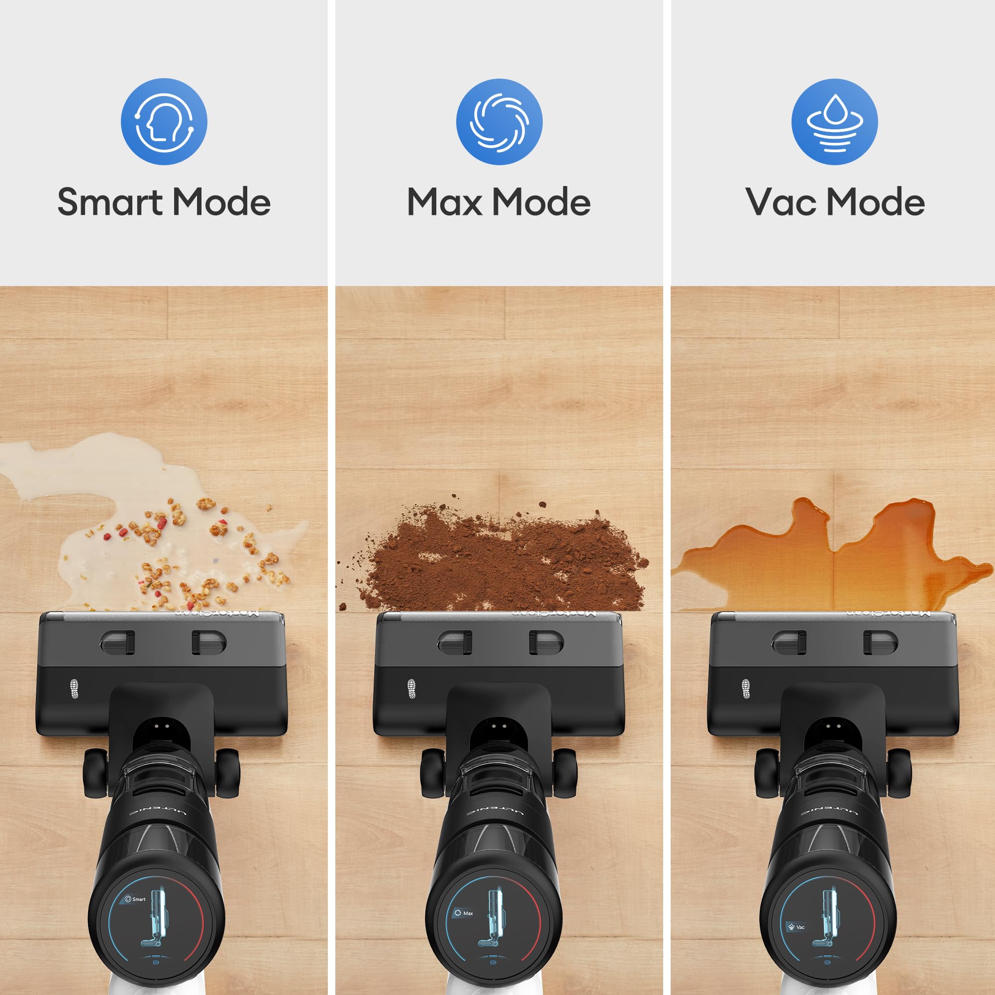 Ultenic Wet Dry Vacuum Cleaner,Cordless Vacuum Mop Combo With Self Cleaning,Smart Mess Detection,50Mins Runtime,3 In 1 Vacuum Mo