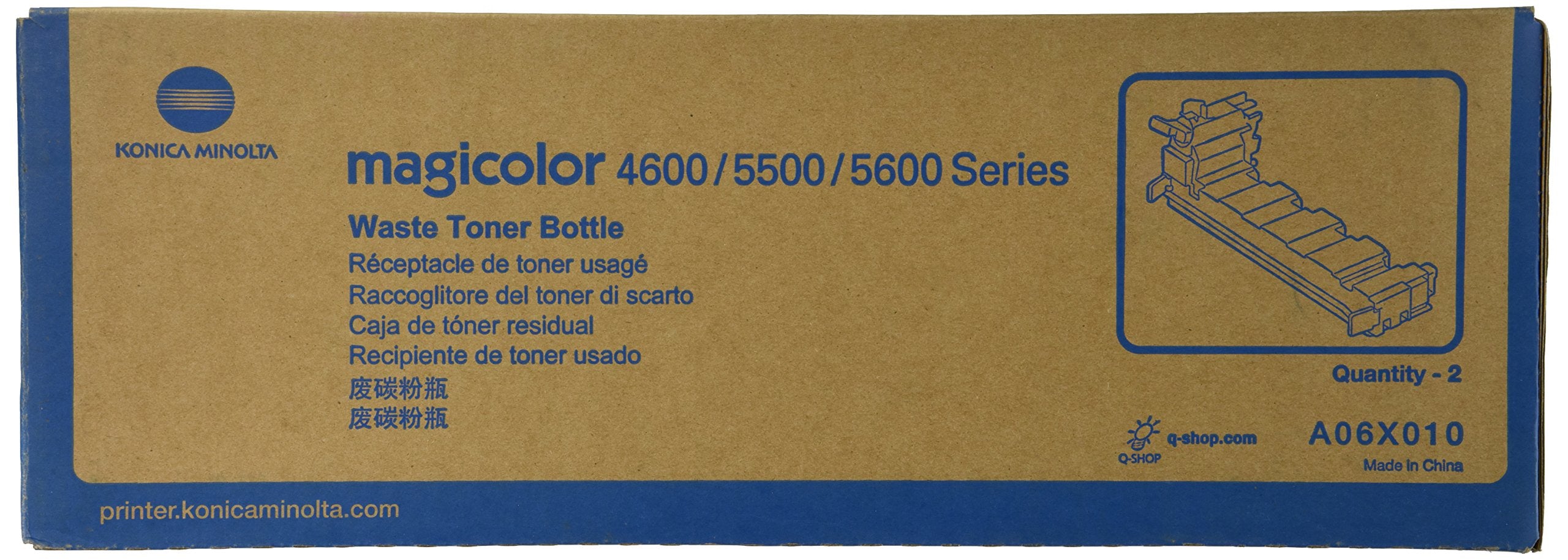 Konica Minolta A06X010 Toner Waste Bottles 2 Pack For Magicolor 4650 Series Printers