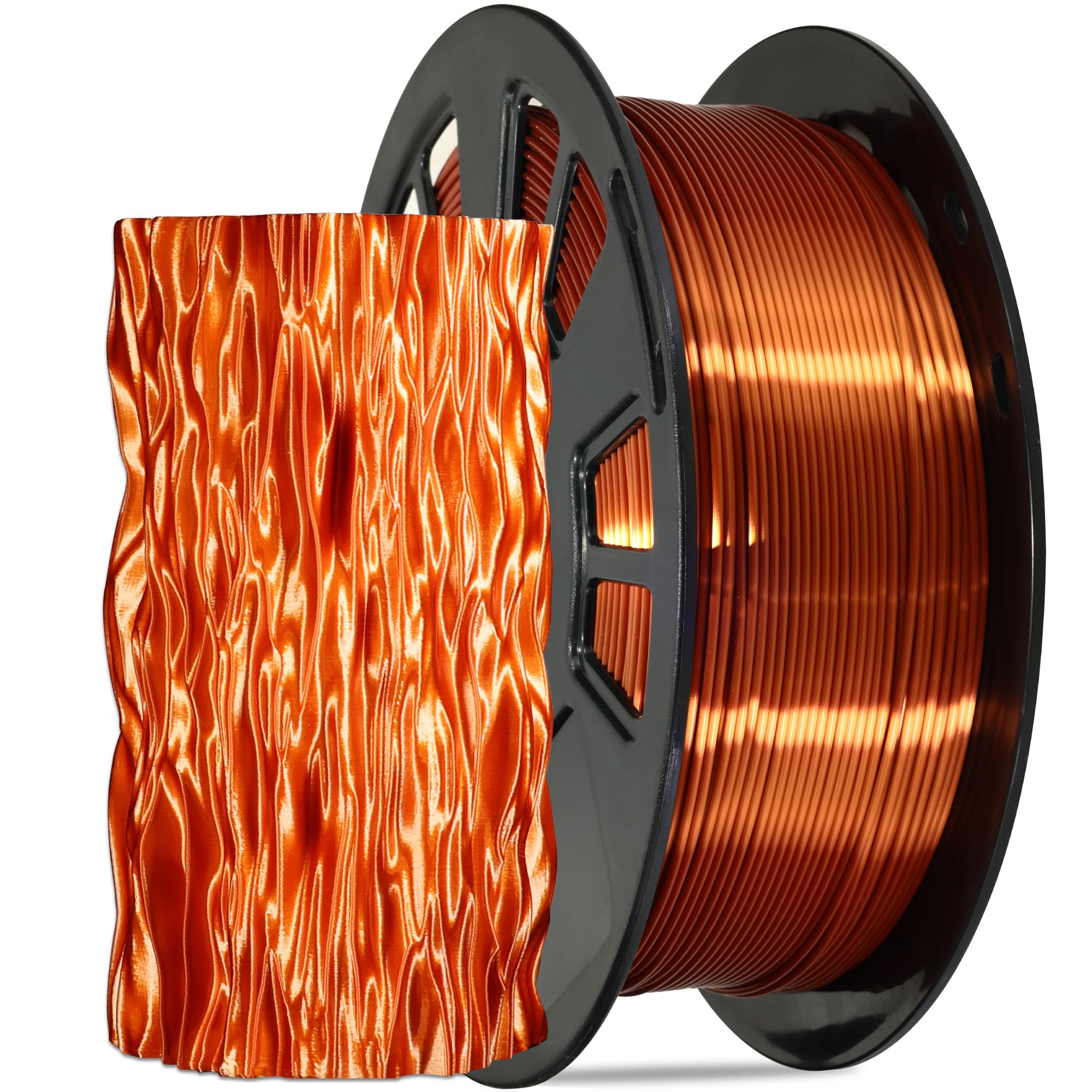 Do3D Silk Metallic Shiny Copper 3D Printer Filament, 1.75Mm Pla 3D Printing Material 1Kg 2.2Lbs/Spool,For Fdm 3D Printer