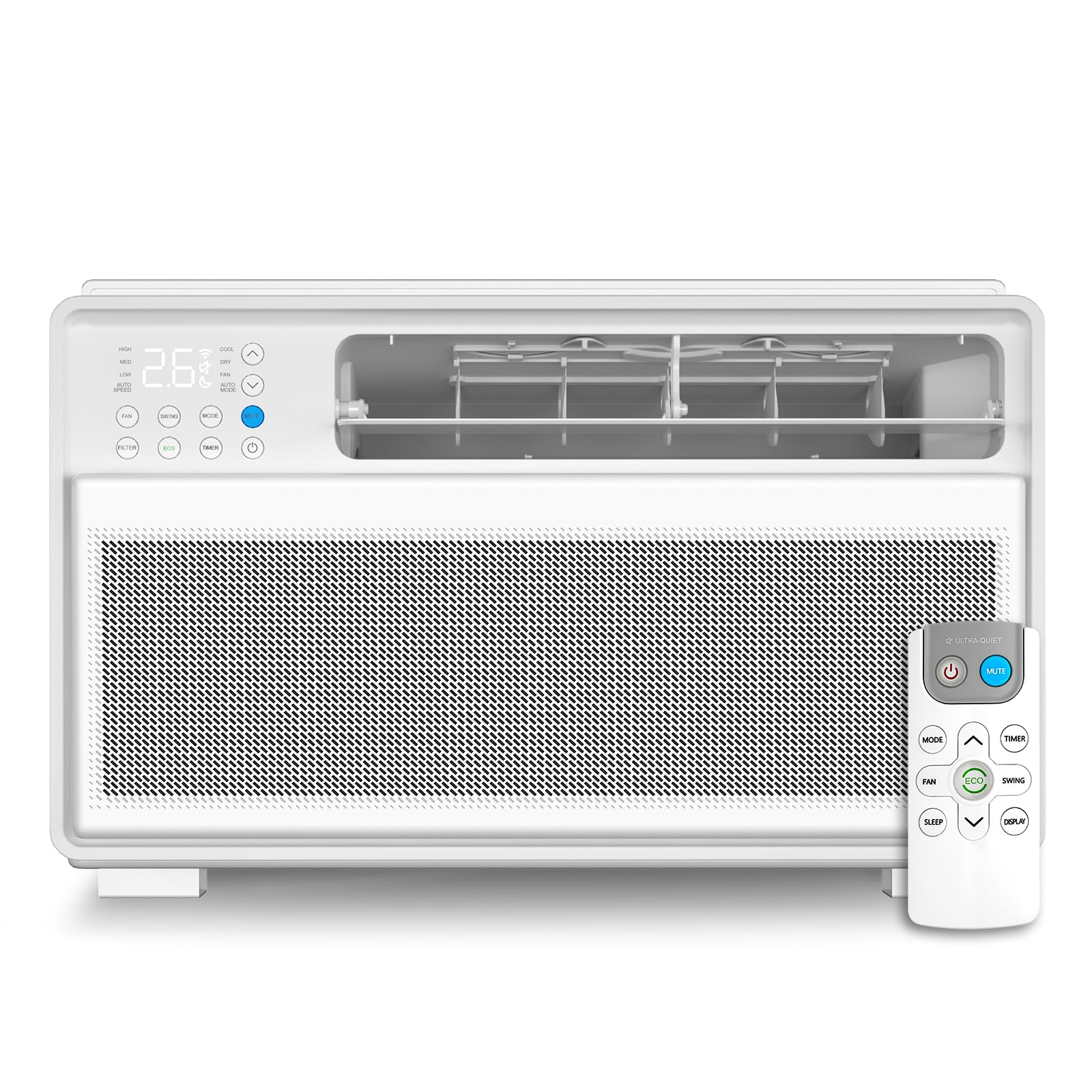 ZAFRO 12000BTU Window Air Conditioners Cool up to 550 Sq. Ft,2 Cooling & 4 Fan Speeds,Ultra-Quiet, Remote Control, Sleep Mode & 