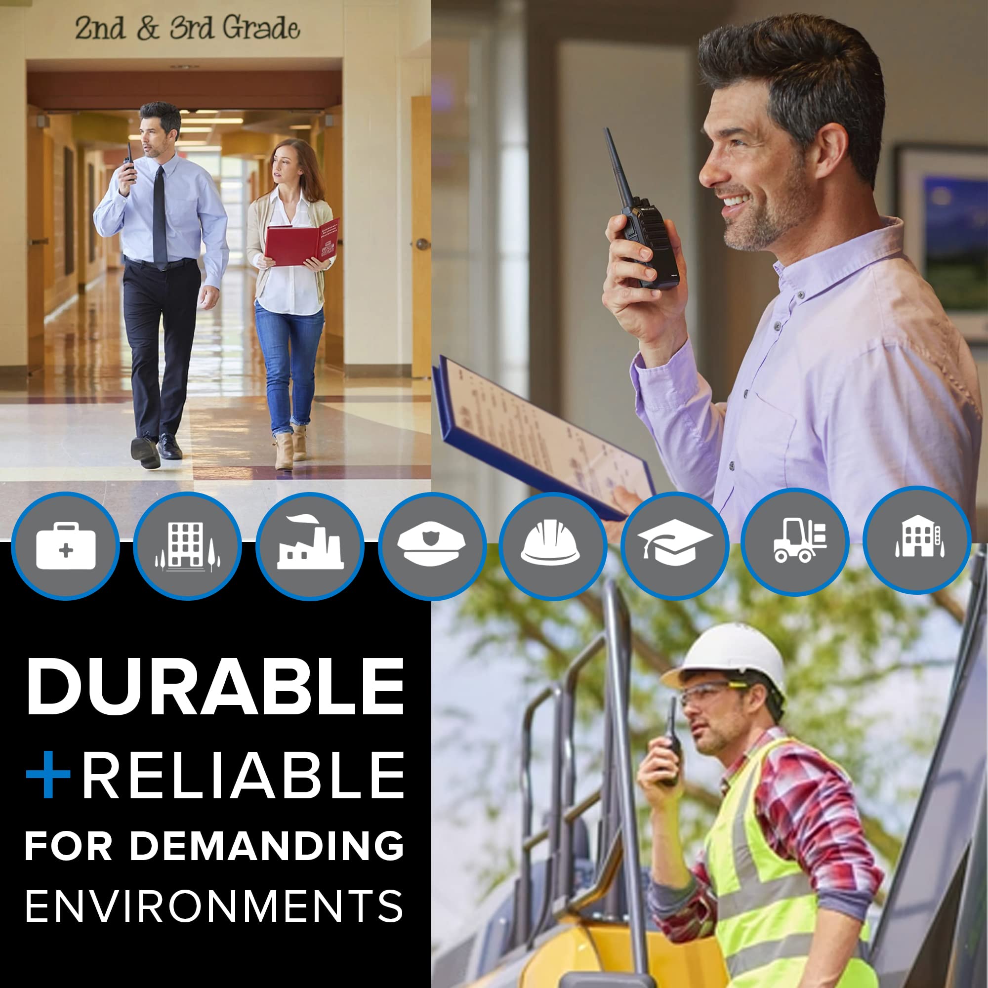 Midland � Mb400   Business Two Way Radio   Easy To Program   Long Range 16 Channels Coverage For Up To A 350,000 Square Foot Warehouse Construction Hospitality And Event Management   Ip67 Waterproof