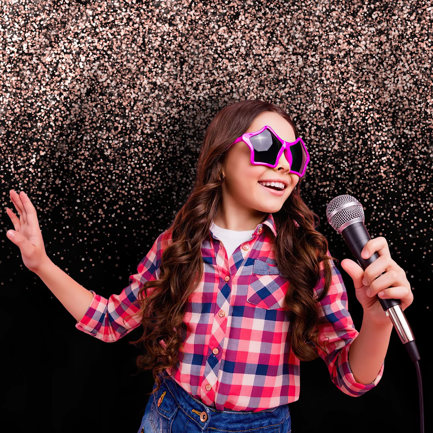 Rose Gold And Black Backdrop   Perfect Party Decoration For Birthday, Christmas, New Years, Bachelorette, Weddings, Graduation,