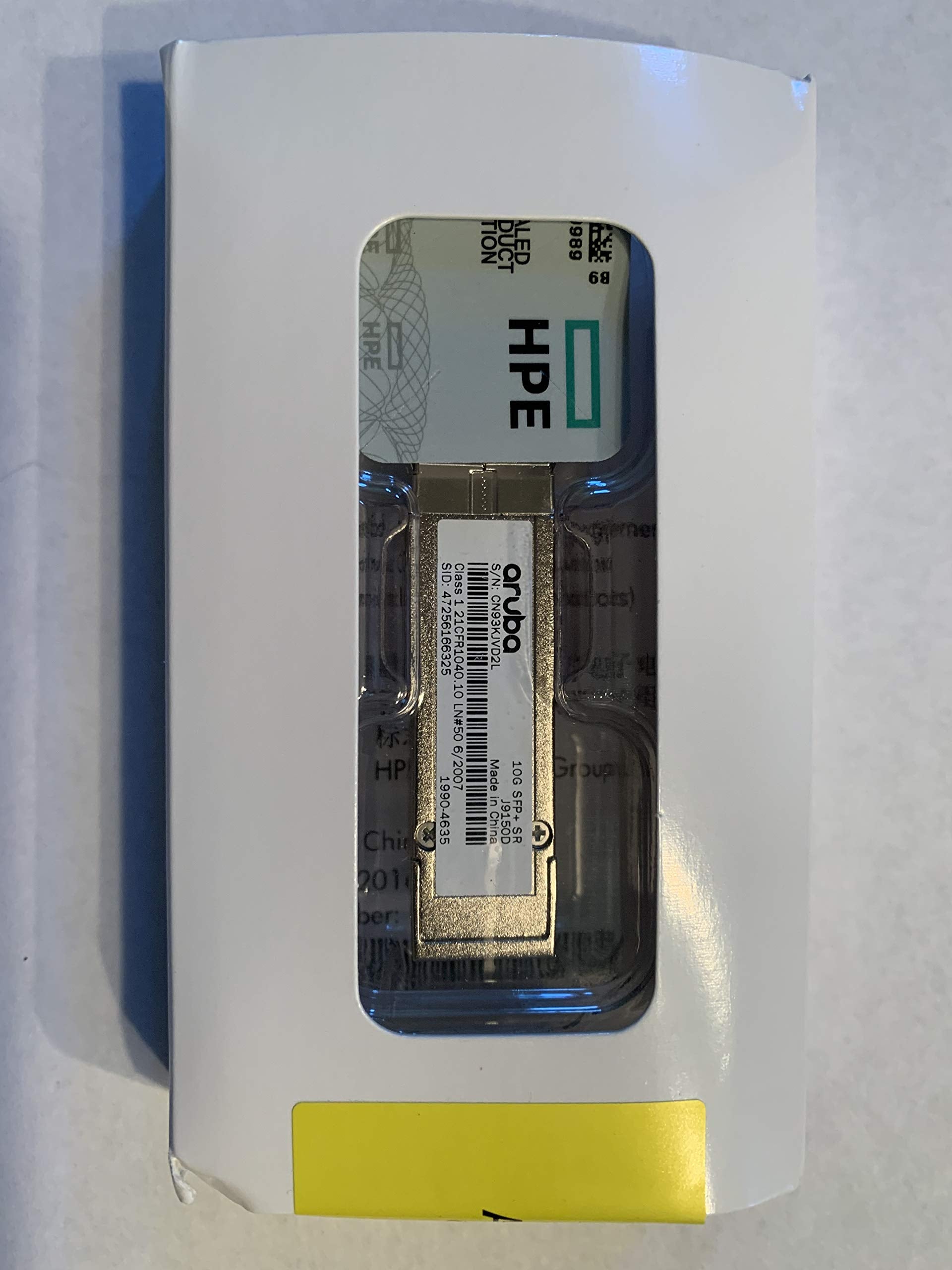 HP J9150D Aruba   SFP+ transceiver module   10 GigE   10GBase SR   SFP+ / LC multi mode   up to 984 ft   for HPE Aruba 2540 48, 2920, 2930M 24, 2930M