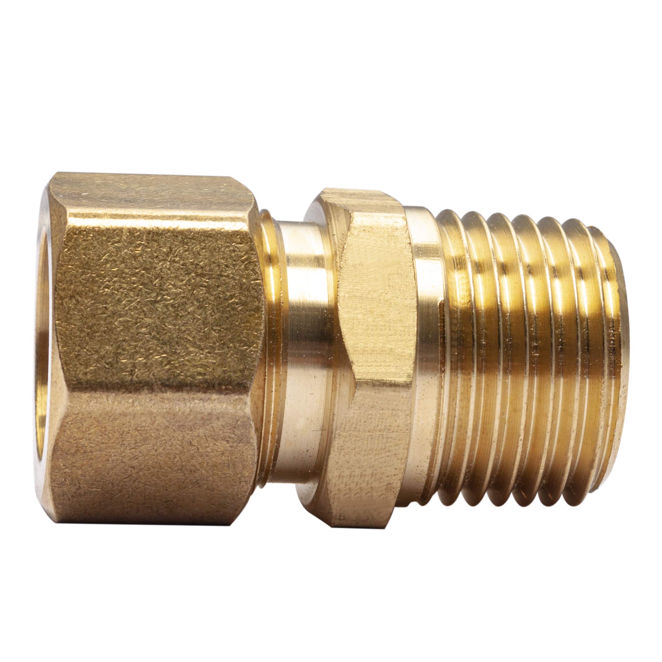 Ltwfitting Brass 5/8-Inch Od X 1/2-Inch Male Npt Compression Connector Fitting(Pack Of 5)