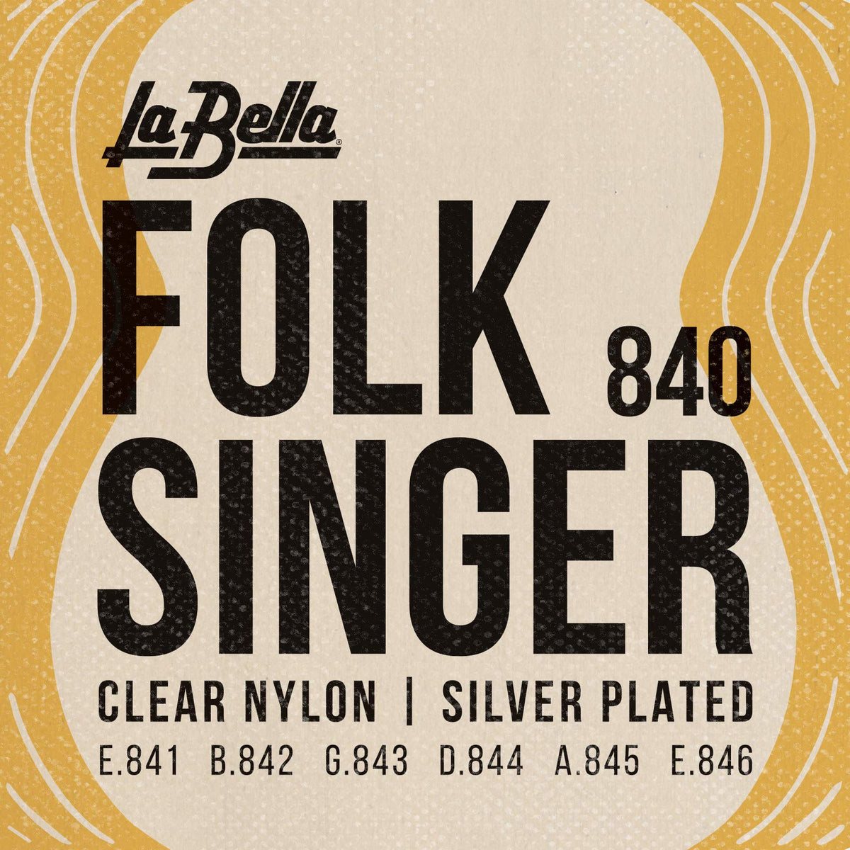 La Bella 840 Folksinger   Clear Nylon