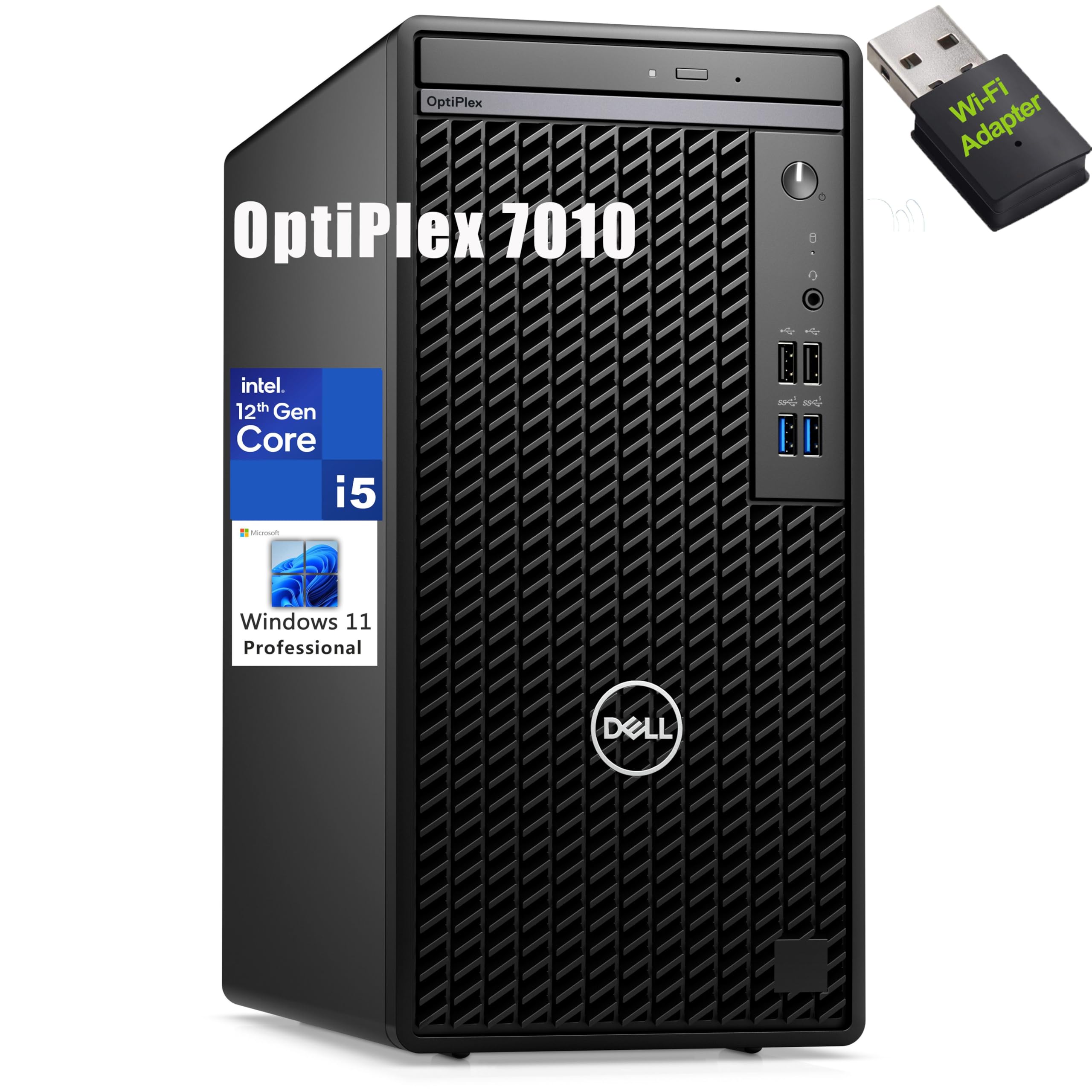 Dell OptiPlex 7010 Tower Business Desktop Computer, 12th Gen Intel Hexa-Core i5-12500 (Beat i7-11700), 32GB DDR4 RAM, 1TB PCIe S