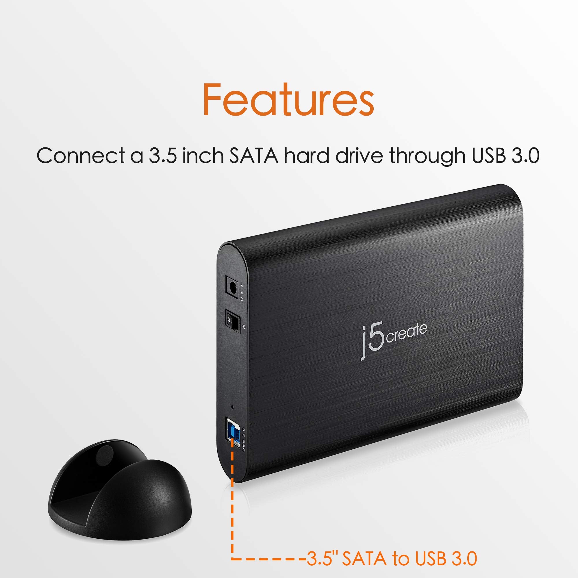J5Create 3.5 Inch Sata To Usb 3.0 External Hard Drive Enclosure
