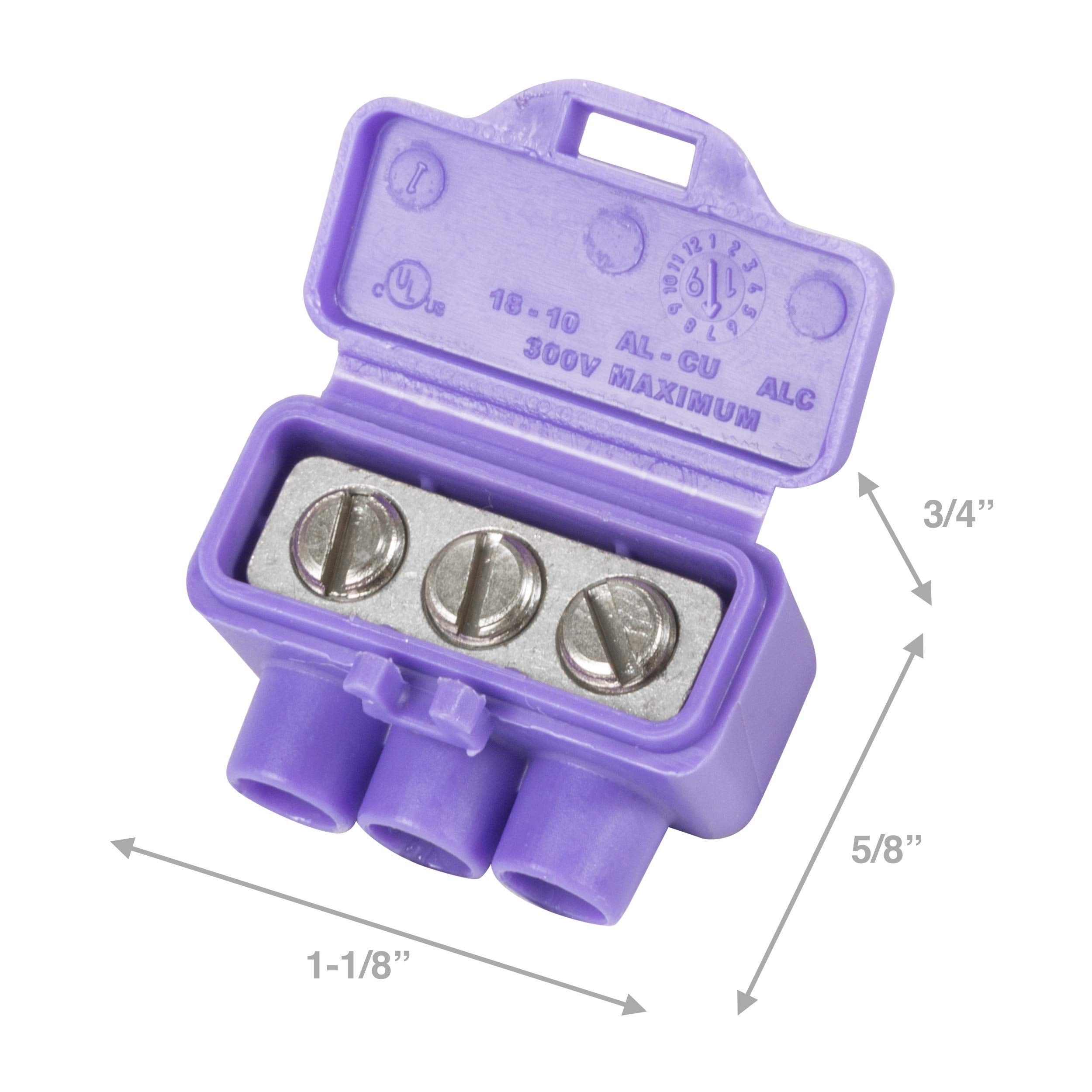 King Innovation 95145 Alumiconn Wire Connector, 1000 Pk, Purple, Count