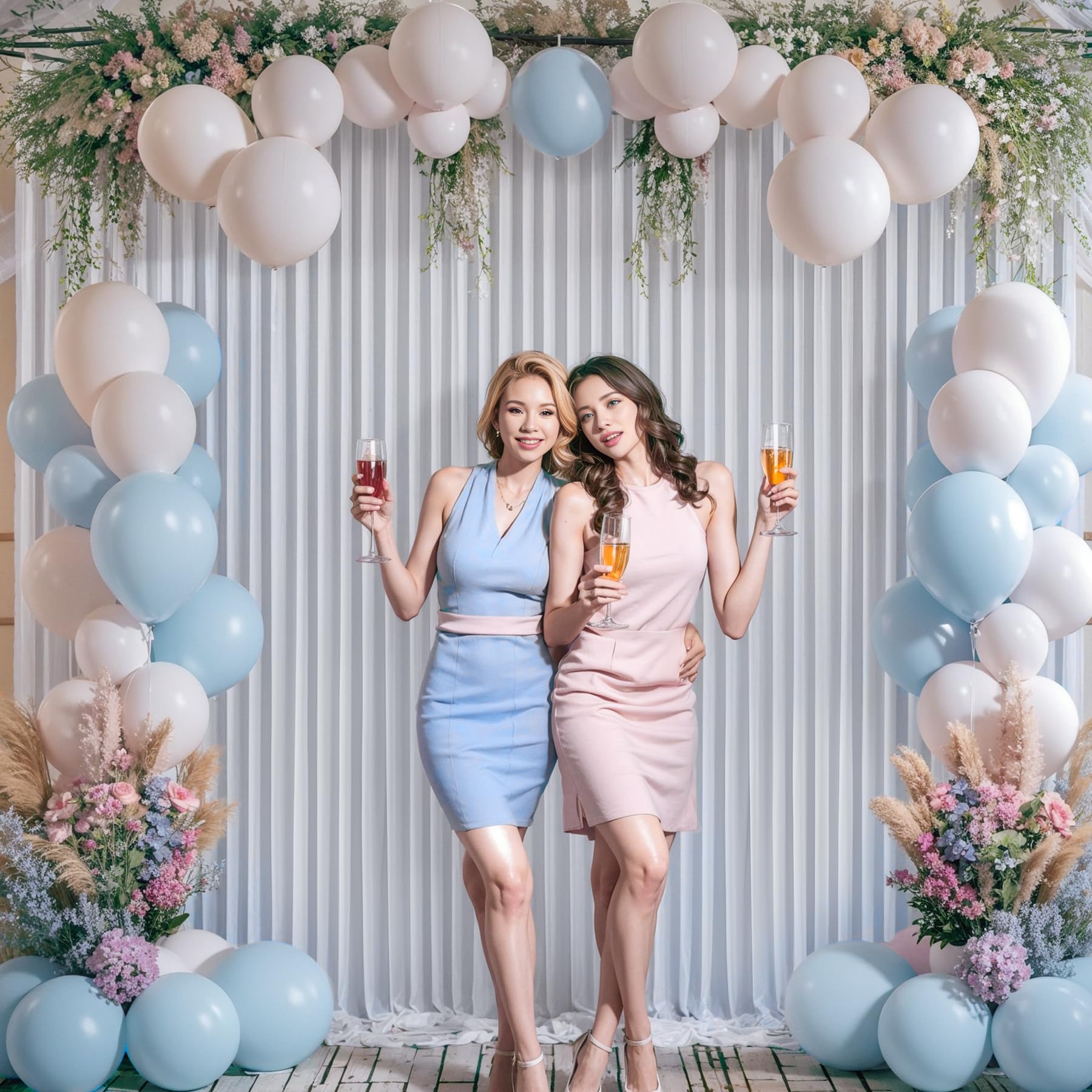 10Ft X 7Ft Silver Grey Backdrop Curtain For Parties Wedding Wrinkle Free Backdrop Drapes Panels For Baby Shower Birthday Photo P