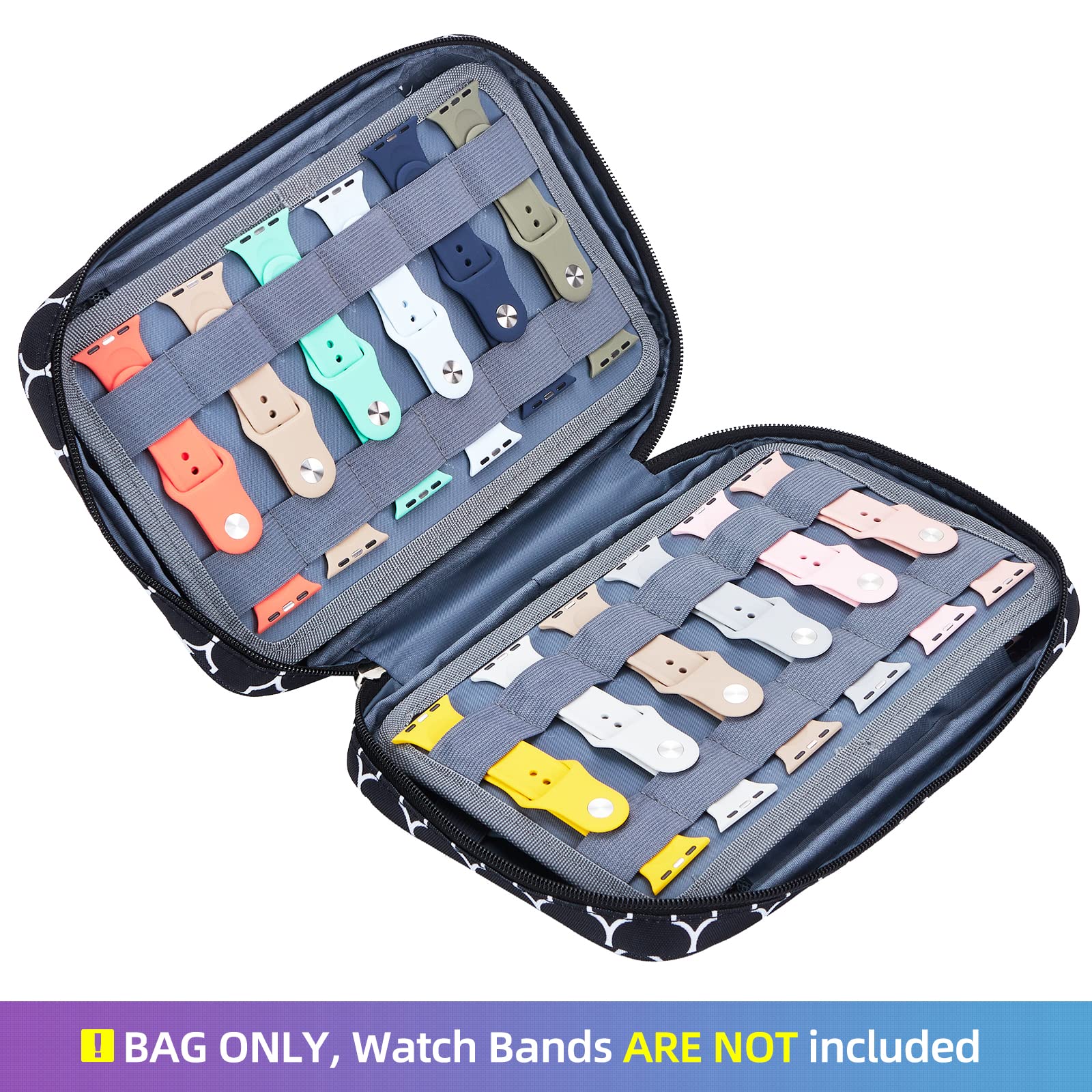 Nicogena 32 Watch Band Case For Apple Watch Bands And Accessories, Watch Straps Organizer And Storage Holder, Bag Only, Lantern