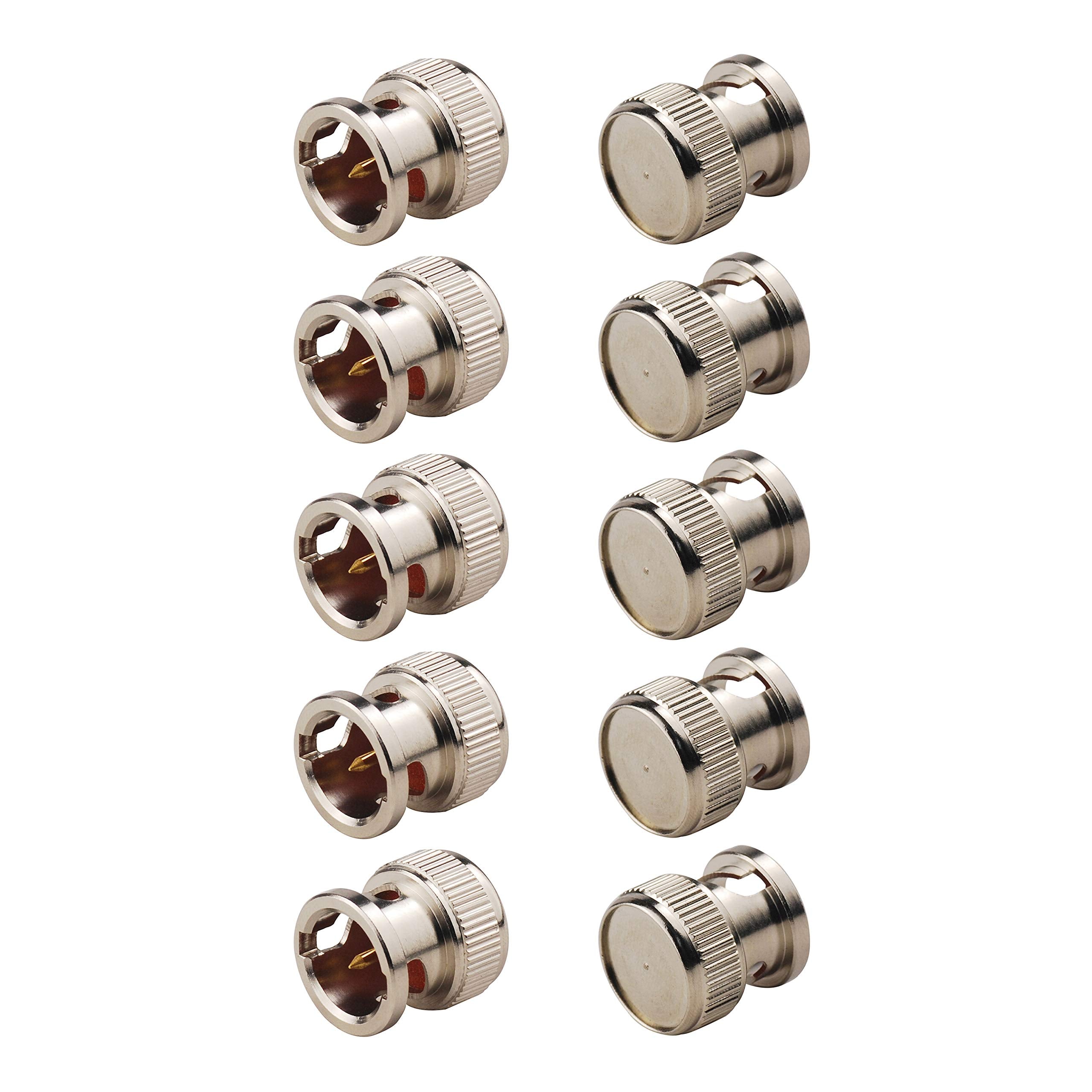 BINGFU BNC Connector Shorting Copper Protecting Dust Cap Protective Cover (10-Pack) for BNC Female Cable Connector Adapter Video