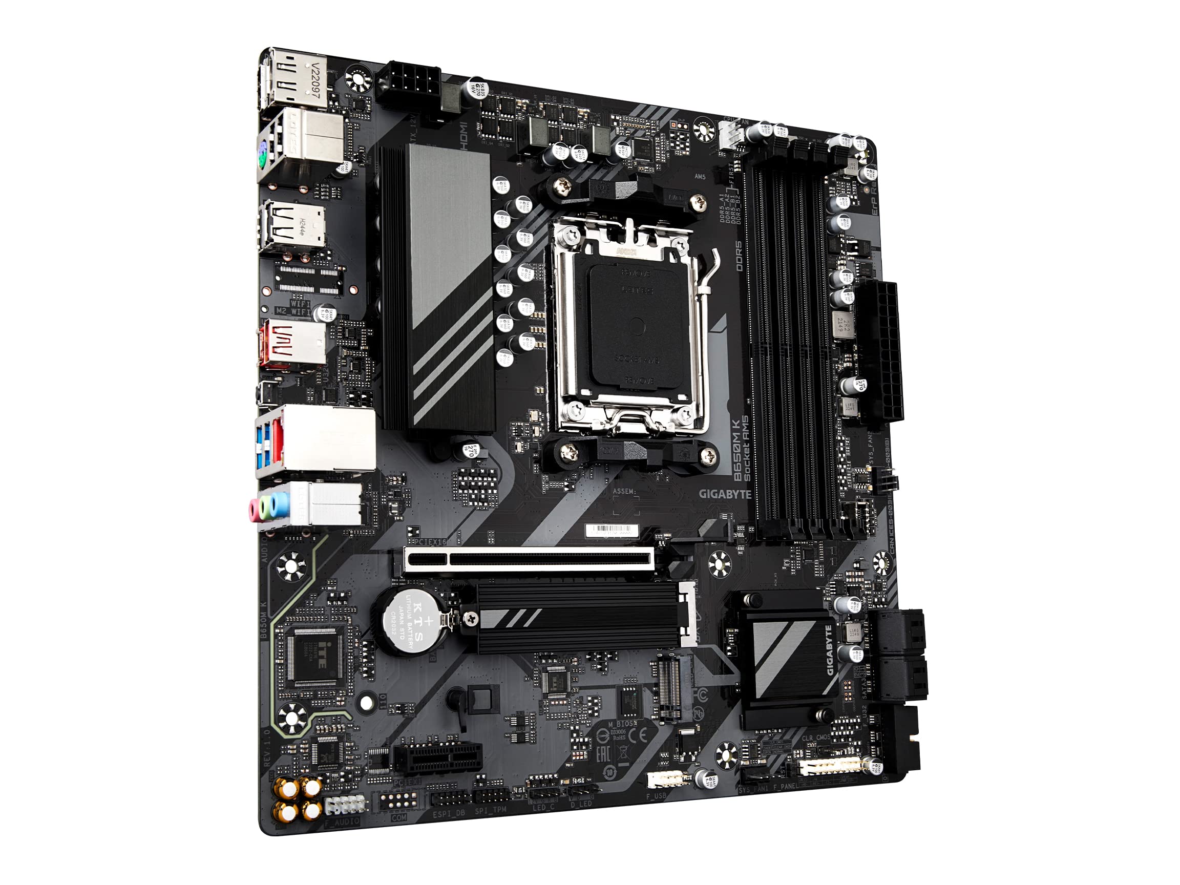 Gigabyte B650M K (Am5/ Lga 1718/ Amd/ B650/ Micro-Atx/ 5-Year Warranty/ Ddr5/ 2X Pcie 4.0 M.2/ Pcie 4.0/ Usb 3.2 Gen2 Type-C/ 2.