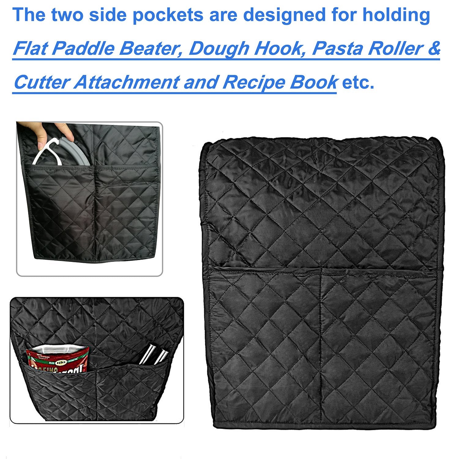 Stand Mixer Dust Proof Cover With Organizer Bag For Kitchenaid, Sunbeam, Cuisinart, Hamilton Mixer