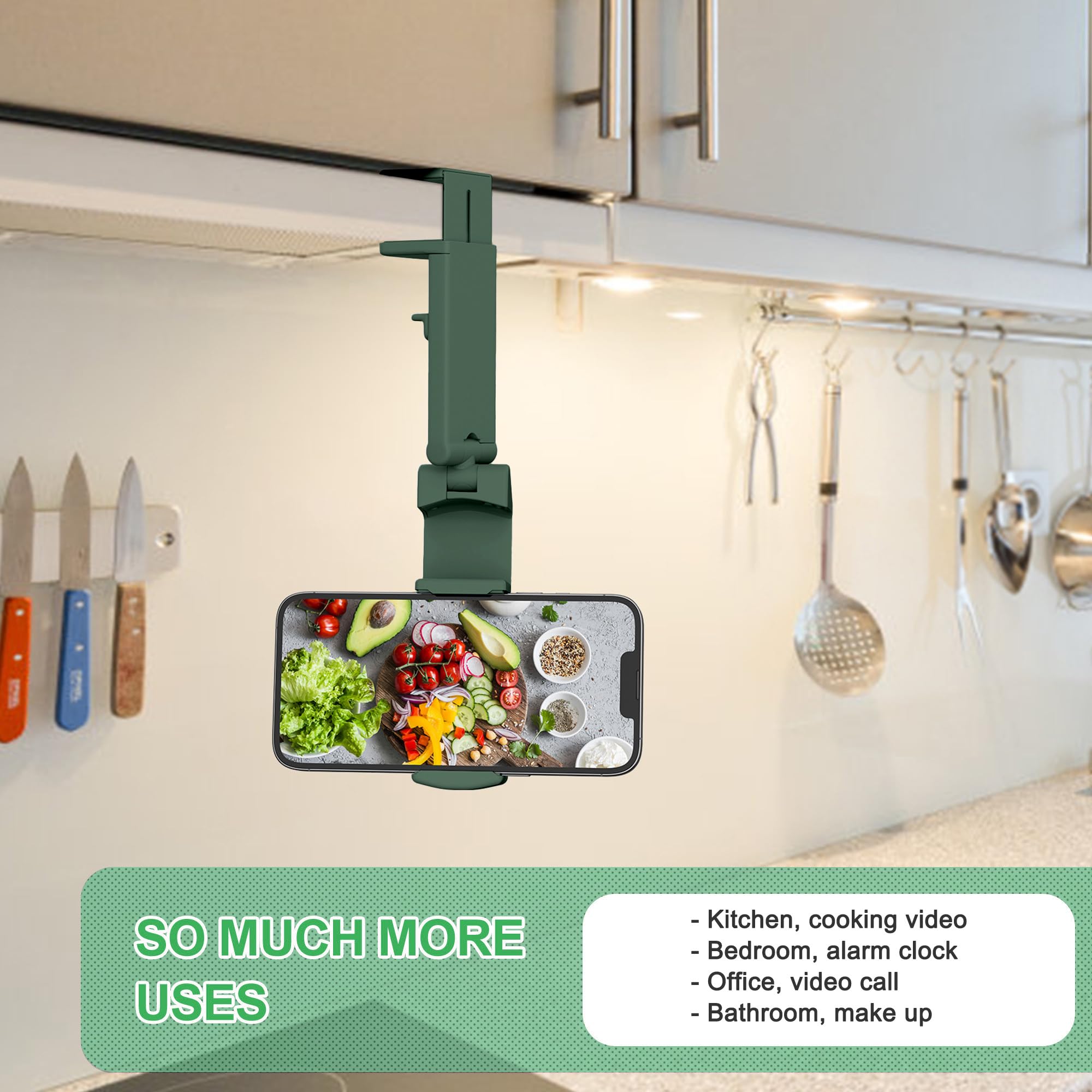 Perilogics Airplane Phone Holder Mount Universal In Flight Hands Free Viewing With Multi-Directional Dual 360 Degree Rotation (E