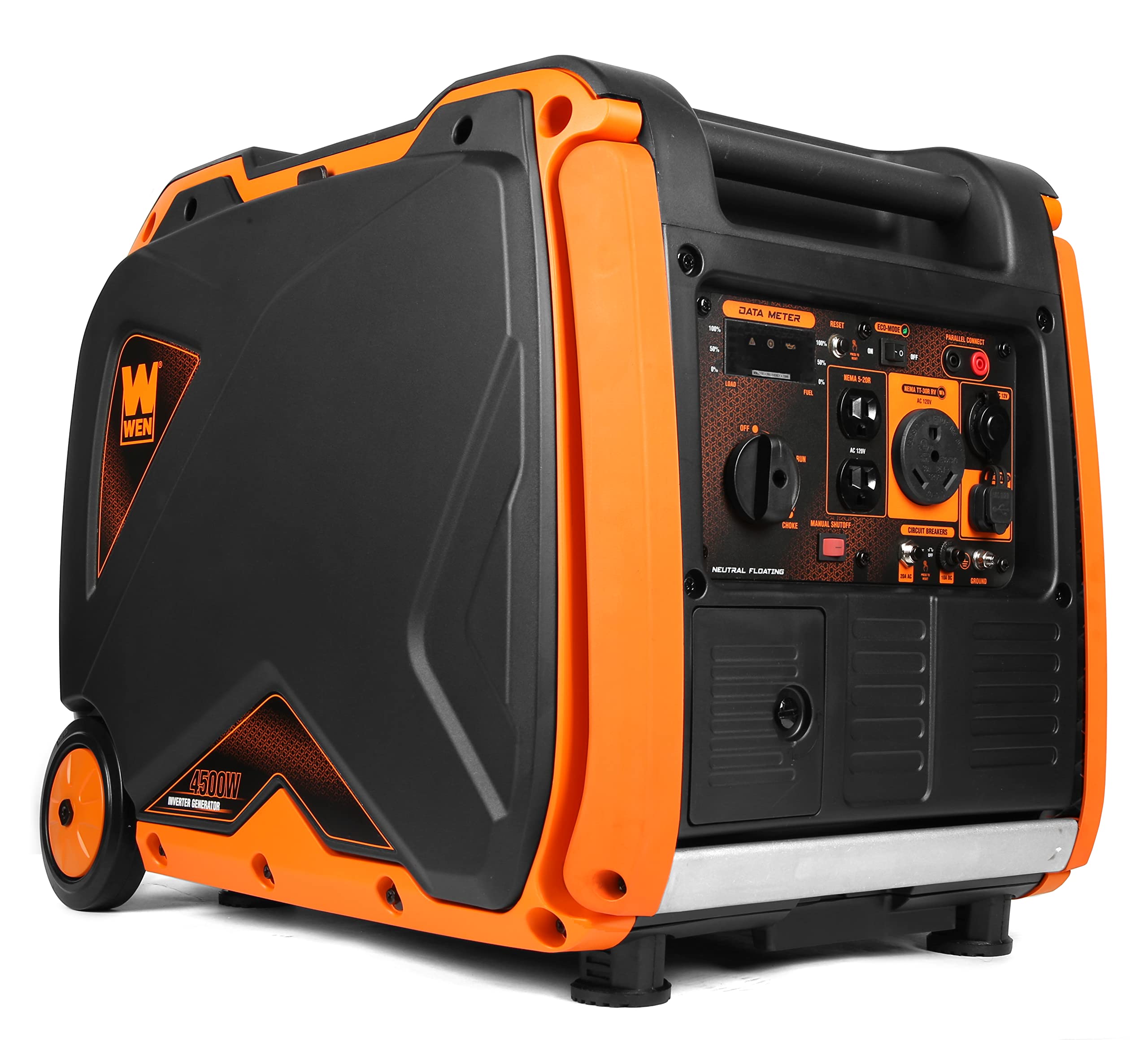 Wen 56450I Super Quiet 4500 Watt Rv Ready Portable Inverter Generator With Fuel Shut Off