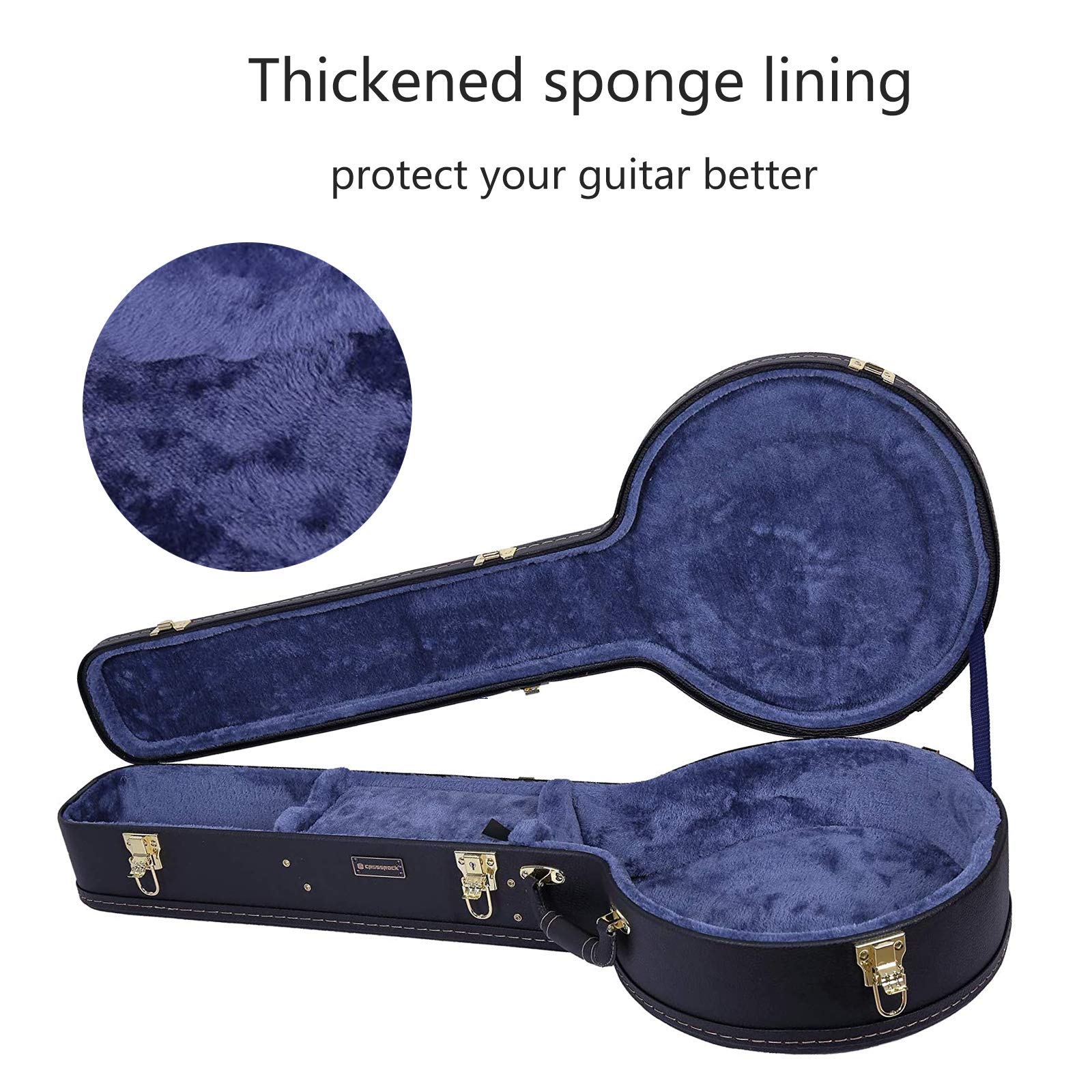 Crossrock Crw600Bjbk Wooden Case For 5 String Resonator Banjo (Crw620Bjbk)