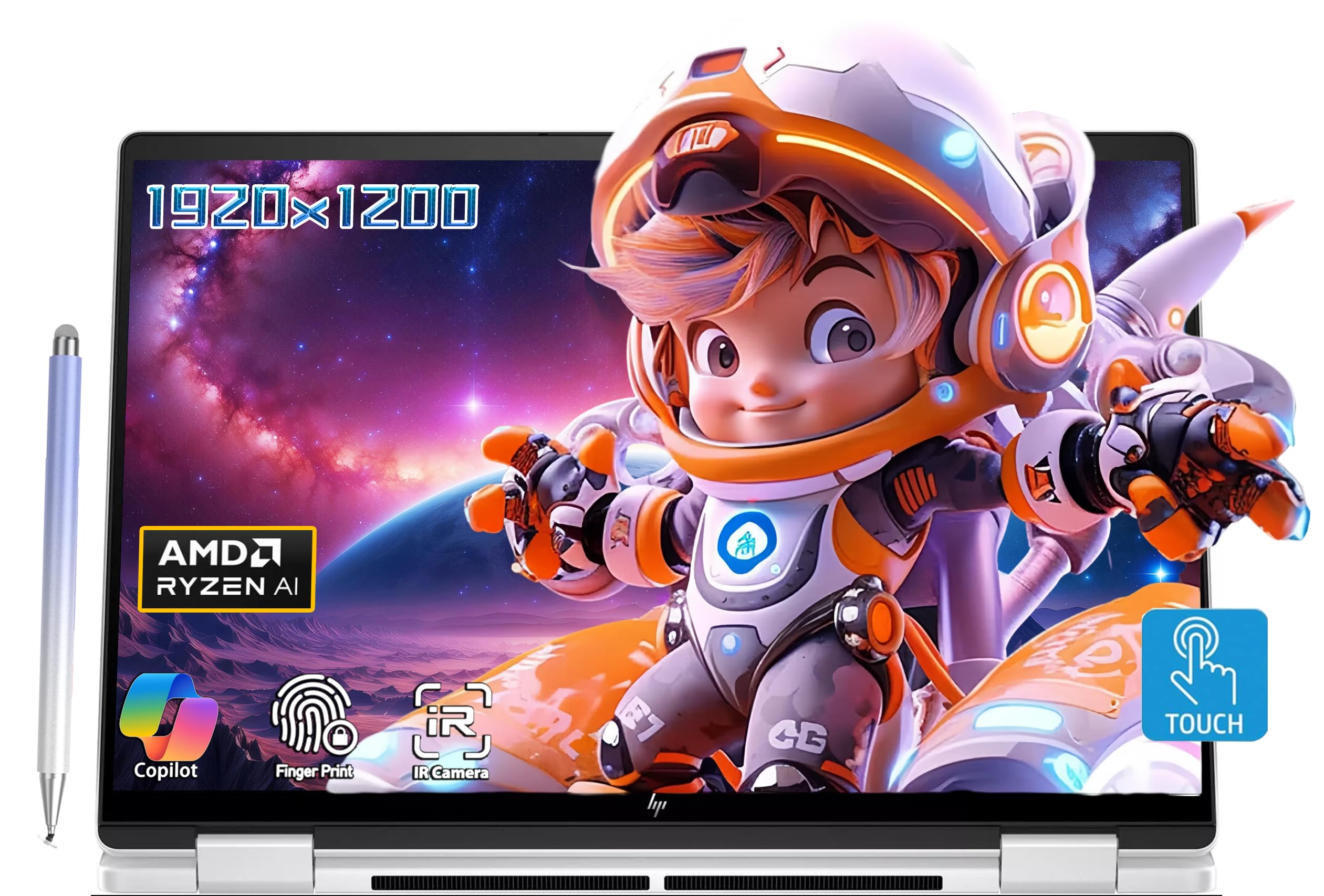 Hp Envy Ai 2024 2 In 1 Laptop, 14'' Wide Ultra Xga Touchscreen, Amd Ryzen 5 8640Hs (Beats I7 1355U), Amd Freesync, Copilot, Wi F