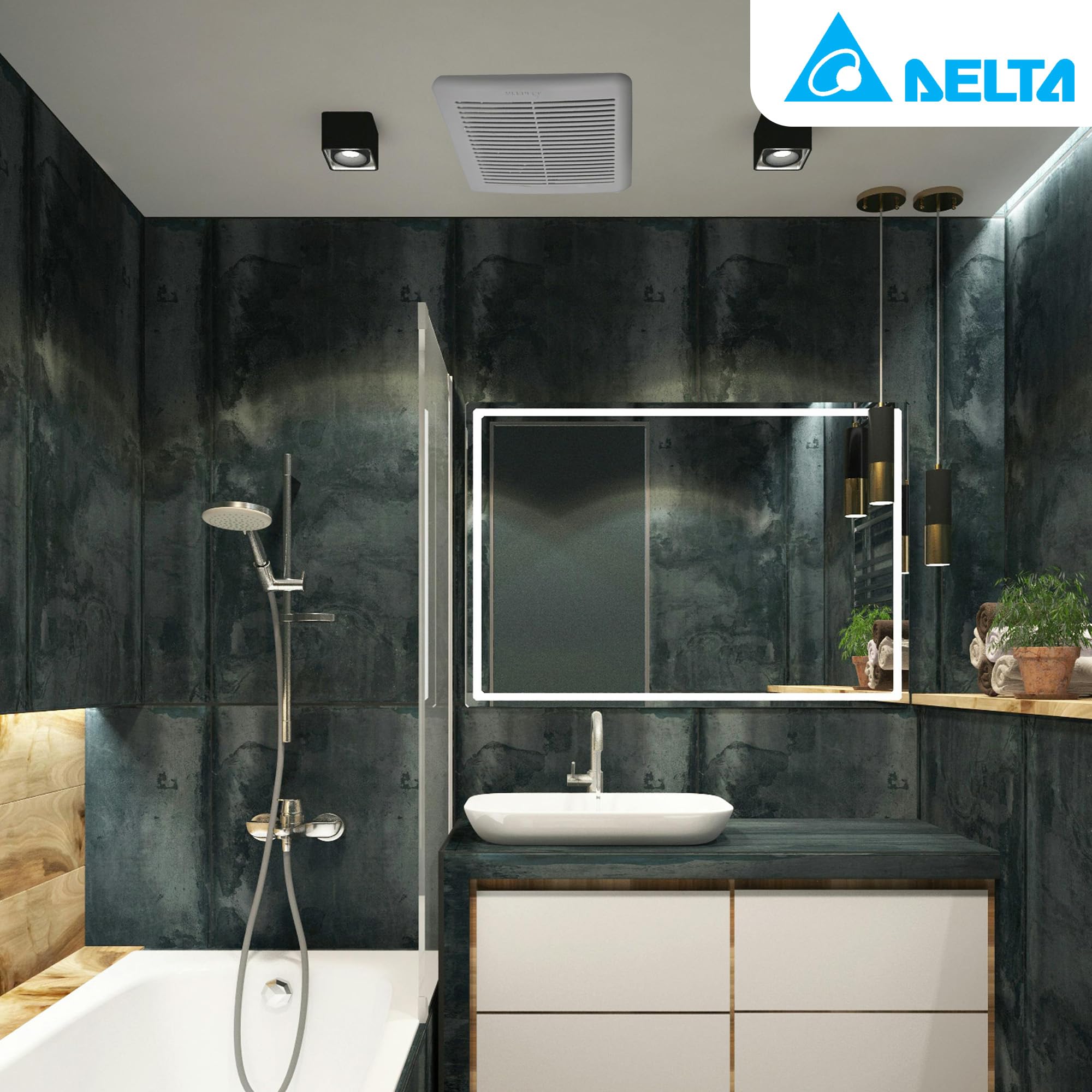 Delta Breez Greenbuilder Gbr80H 80 Cfm Exhaust Bath Fan With Humidity Sensor