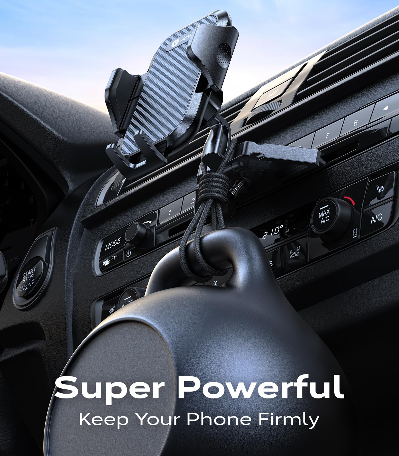 Vicseed Military-Grade Sturdy Car Phone Holder Mount, Upgraded Anti Shake Metal Cd Slot & Air Vent Thick Case Friendly Phone Mou