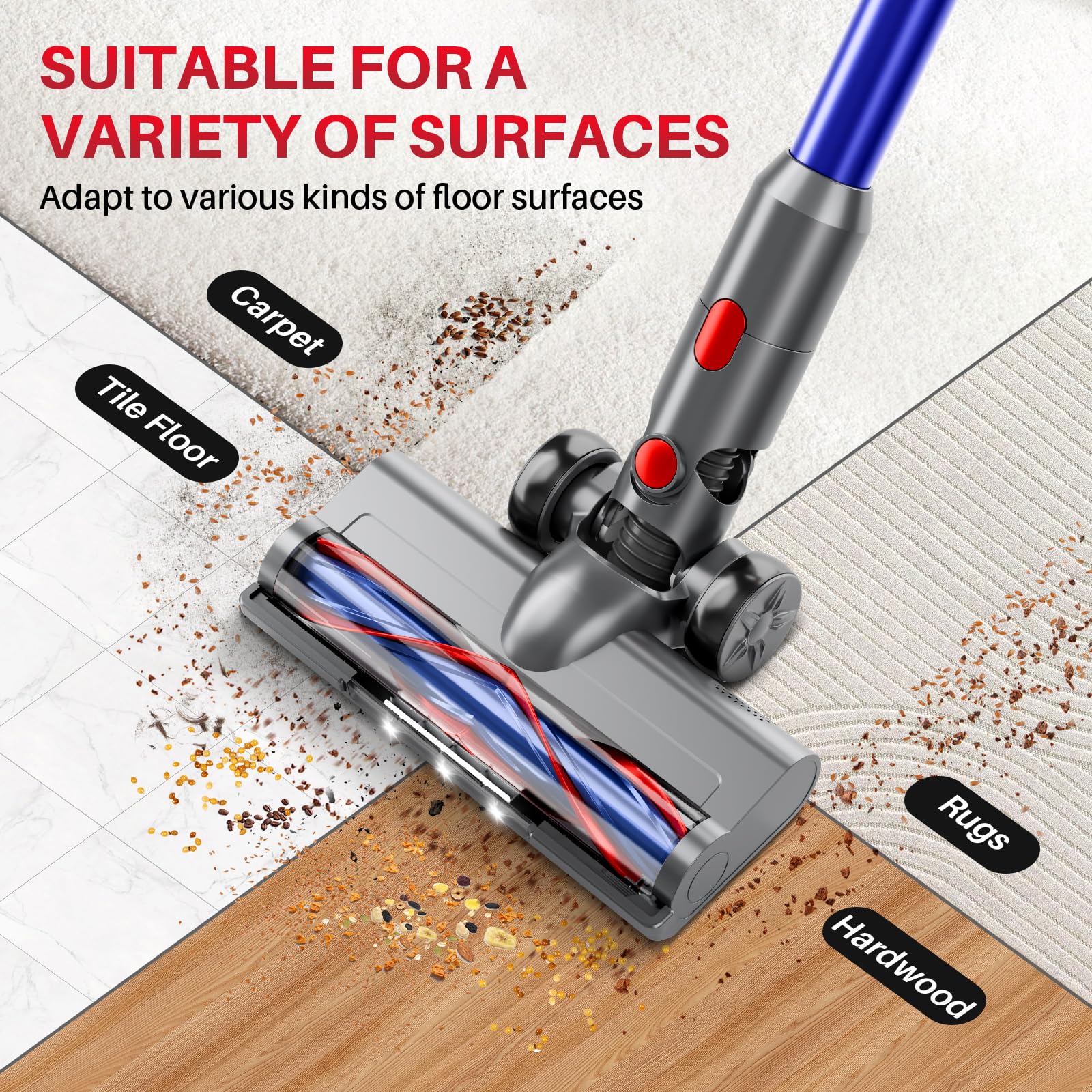 Bsnaw Cordless Vacuum Cleaner For Home - Lightweight, 40Kpa Stick Vacuum Clean With Rechargeable Battery, Max 45Mins Runtime, 8
