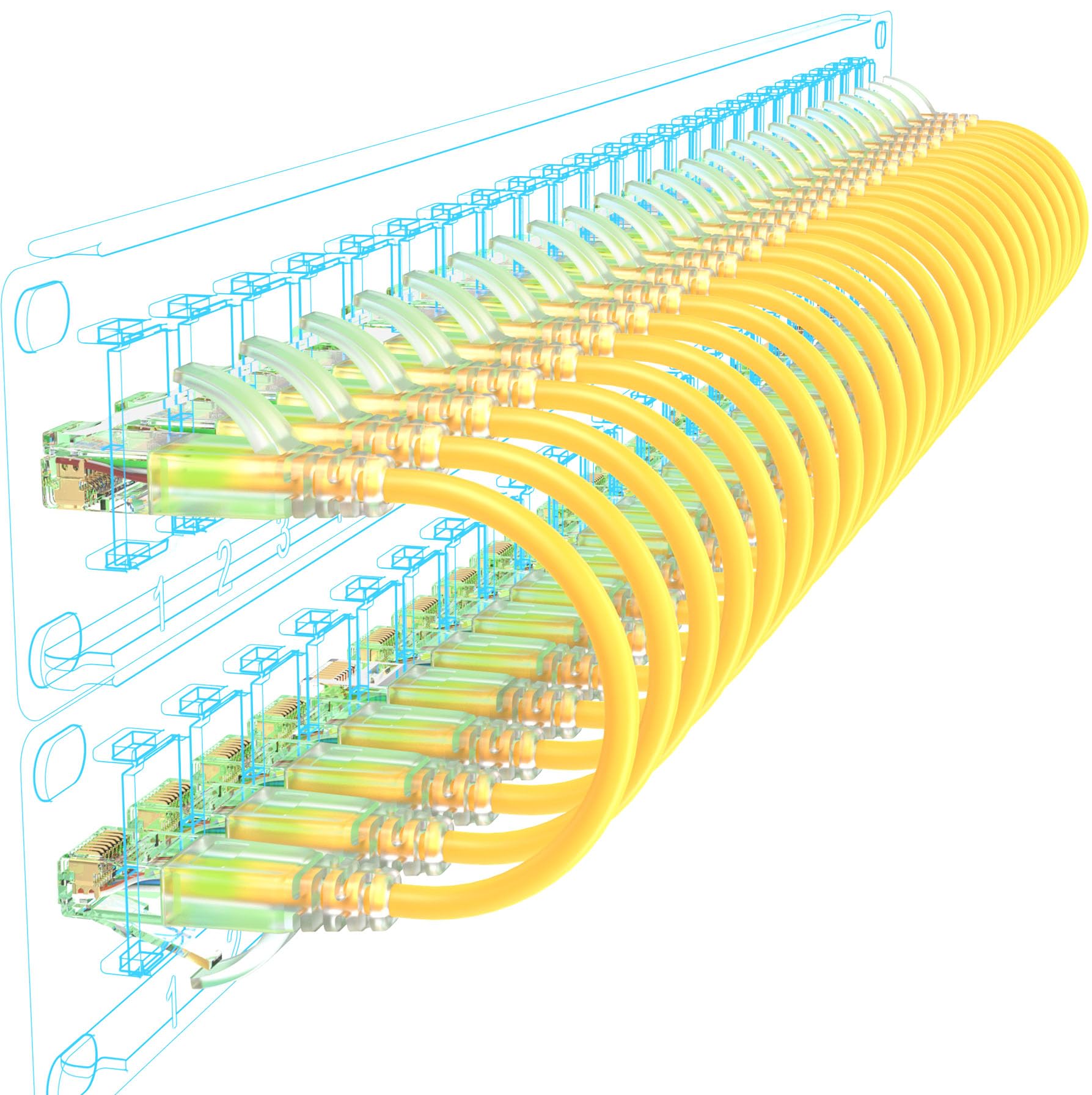Sokqovt Cat6A Patch Cables Slim 5Ft (24 Pack), Flexible Cat6 Ethernet Patch Cable 10G 550Mhz, 28Awg Pure Copper Cat6 Patch Cable
