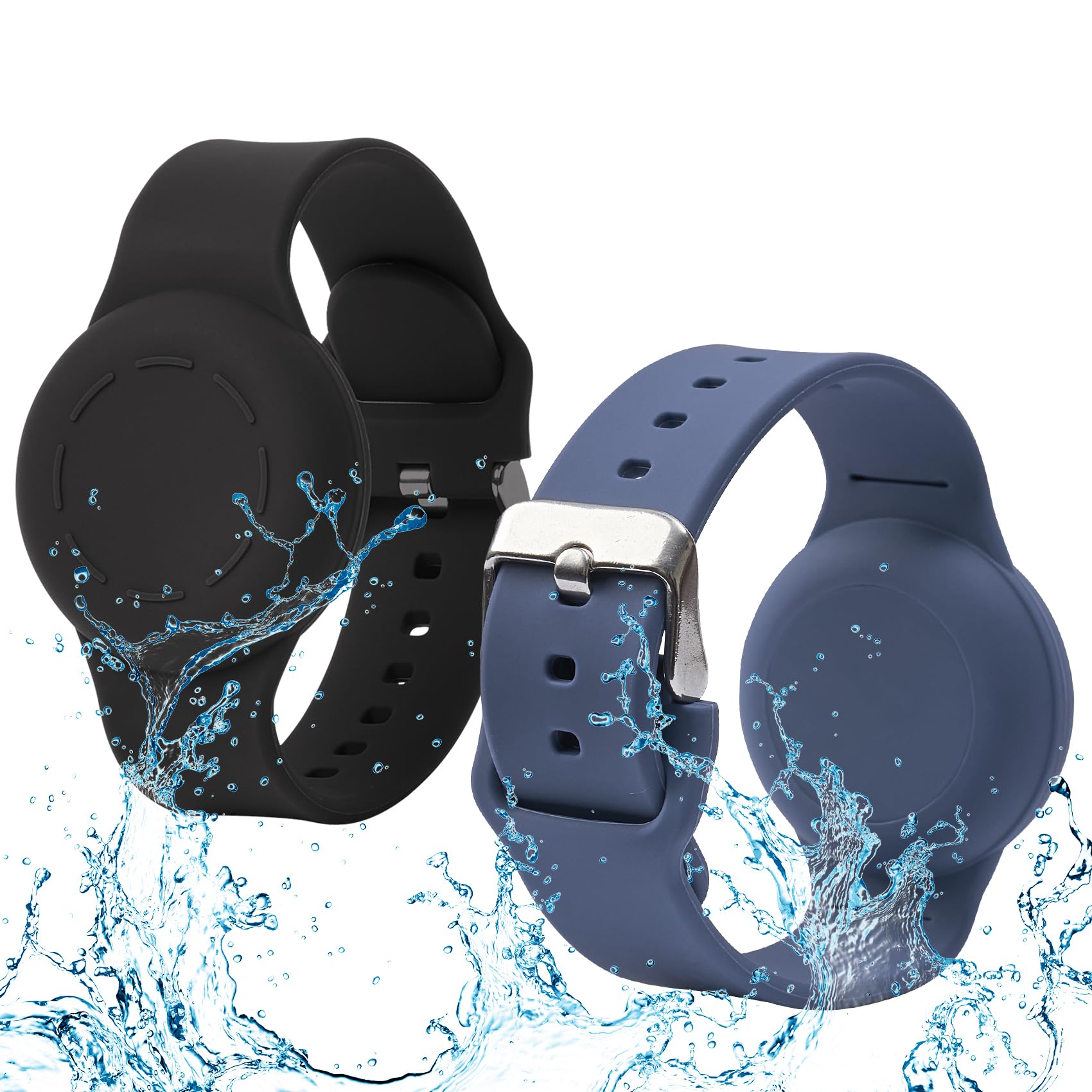 Waterproof Air-Tag Bracelet for Kids(2 Pack),Soft Silicone Air-Tag Wristband Kids for Elder GPS Tracking Tagging Watch Band,Air-
