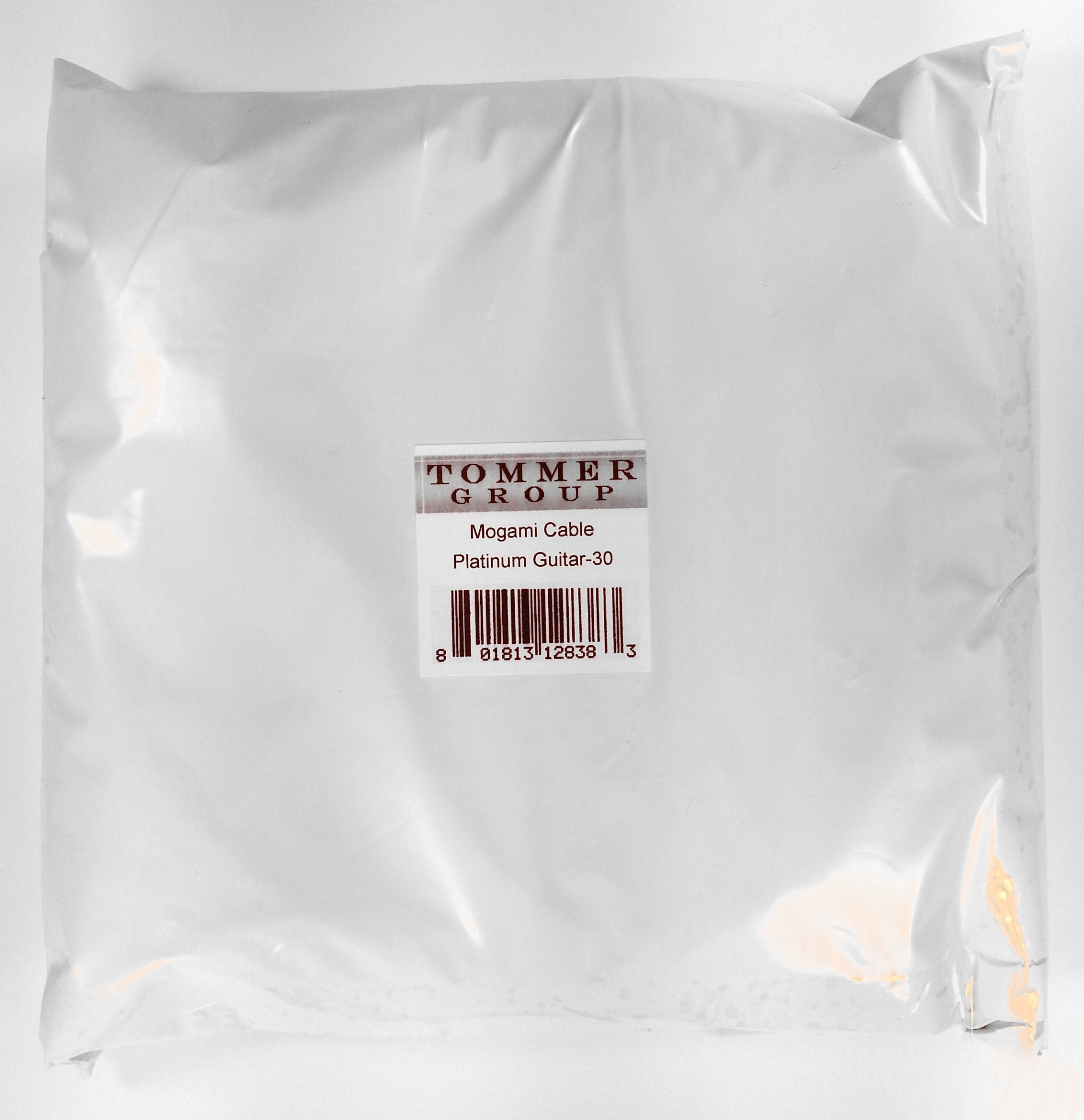 Mogami Platinum Guitar 30 Instrument Cable, 1/4'' Ts Male Plugs, Gold Contacts, Straight Connectors With Silentplug, 30 Foot