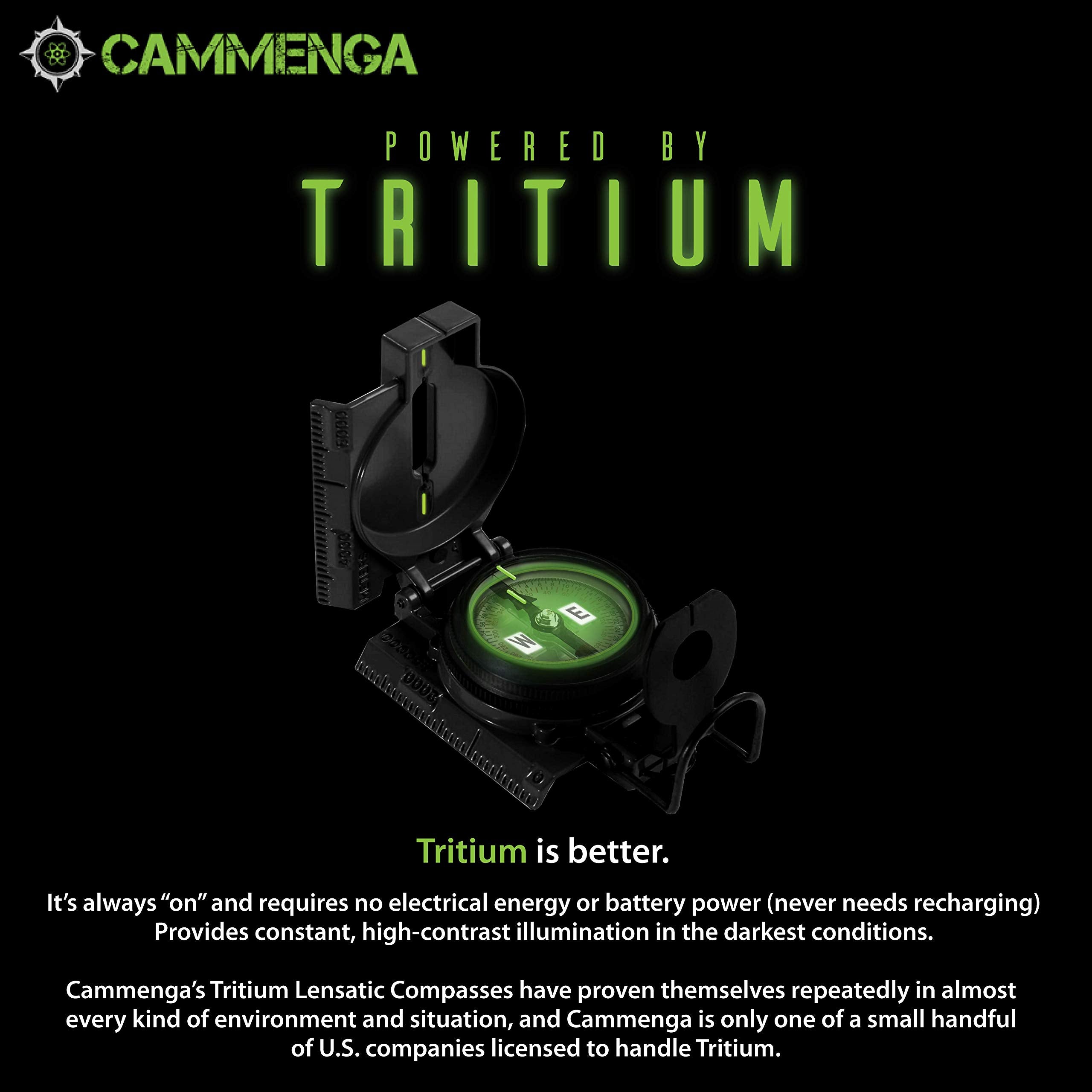 Cammenga Lensatic Tritium Compass, Official Usa Military Compass   Accurate And Ultralight Tactical Compasses For Orienteering B