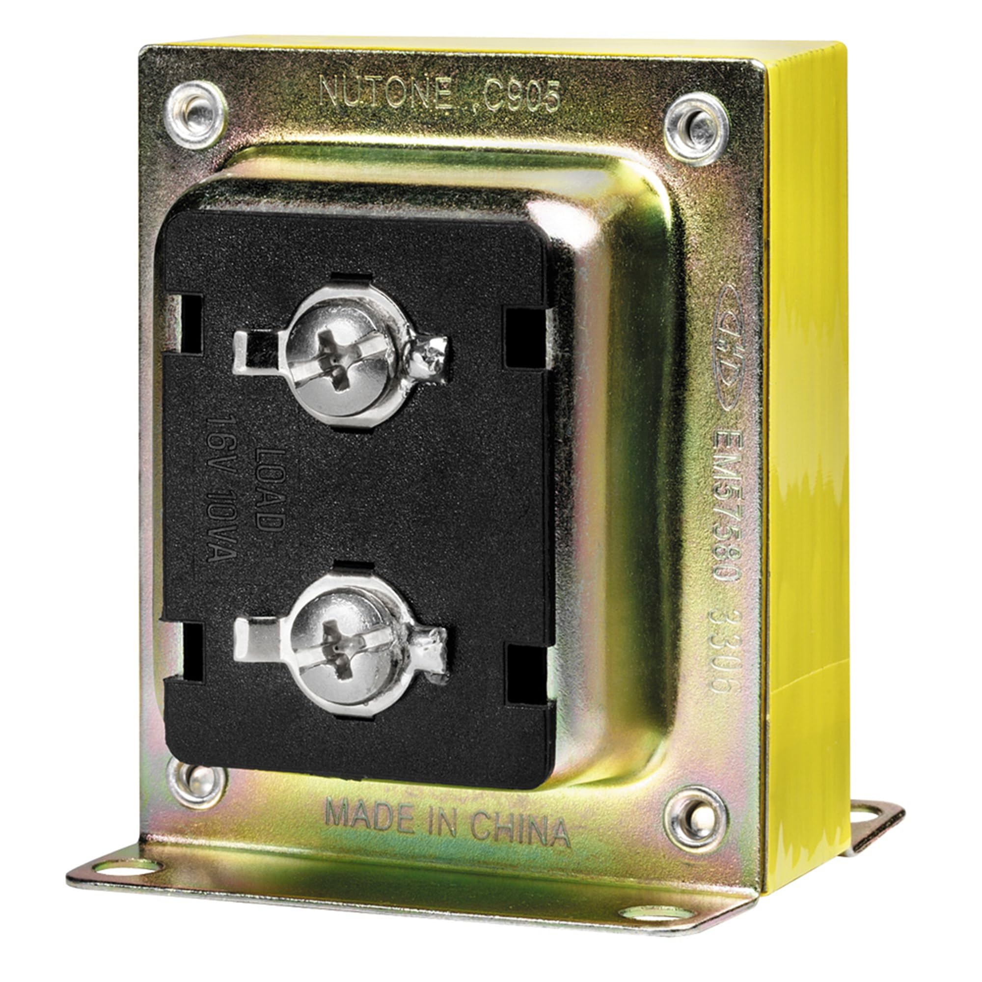 Broan Nutone Door Chime Transformer, 16 Volt 10Va, Golden