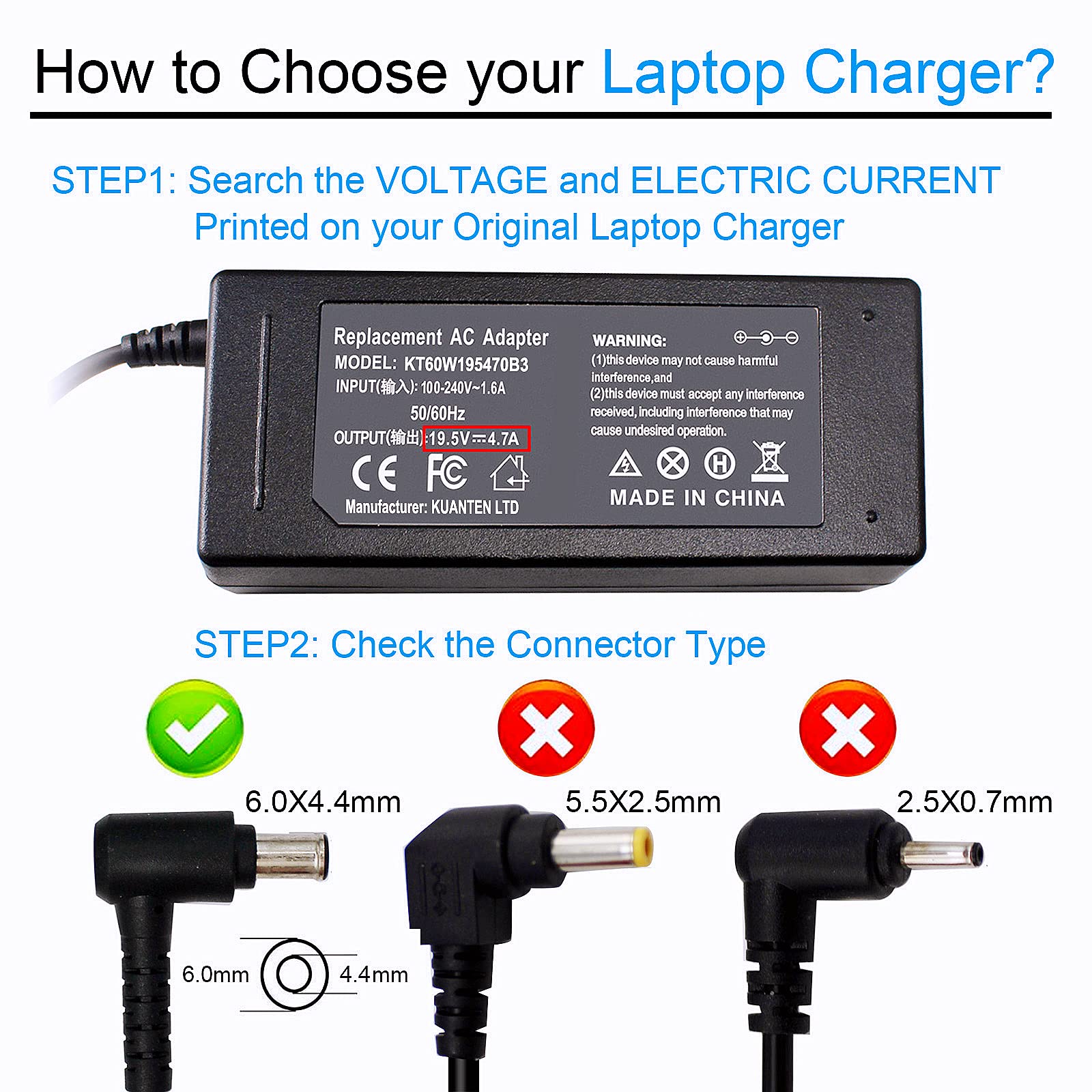 19.5V Adapter Power Cord For Sony Bravia Lcd Tv Kdl 48R510C Kdl 40R510C Kdl 48W650D Kdl40W600B Kdl32W600D Kdl 40W650D Kdl 48W600