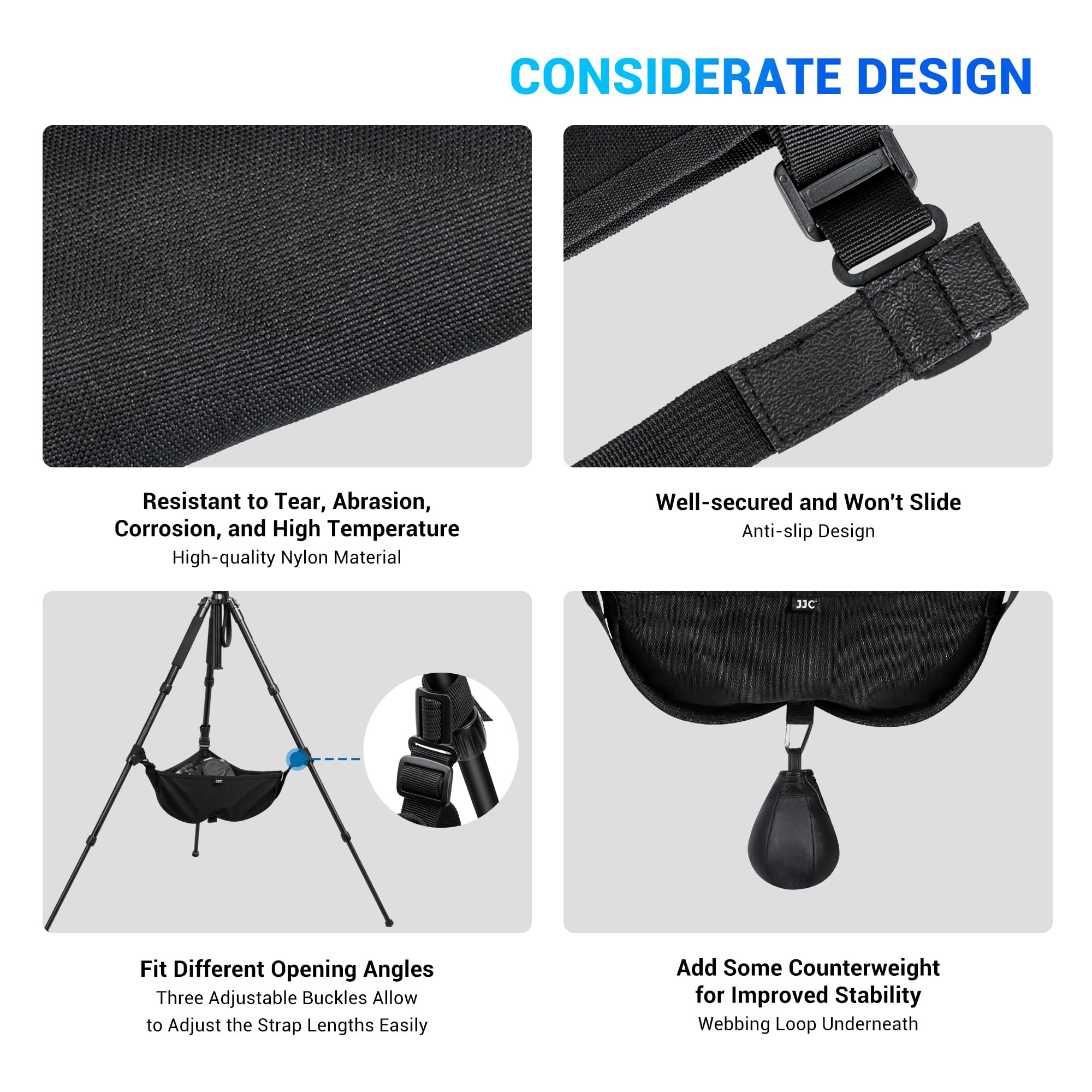 Jjc Tripod Weight Stone Bag, Heavy Duty Sandbag For Lightweight Tripod Easel Light Stand Astrophotography, Tripod Rock Bag Camer