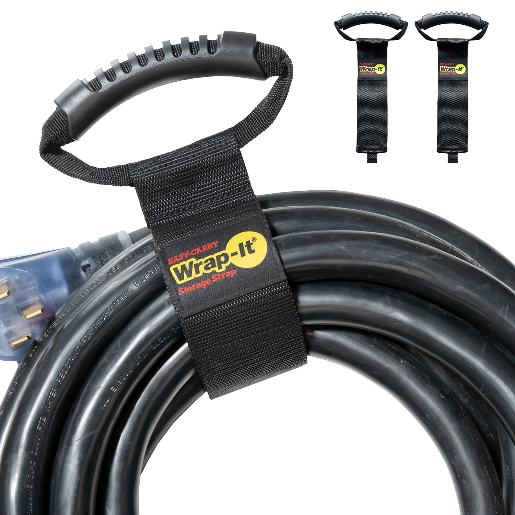 Easy Carry Wrap It Storage Straps   22    (2 Pack)   Heavy Duty Hook And Loop Cord Carrying Strap, Hanger, And Organizer With Ha