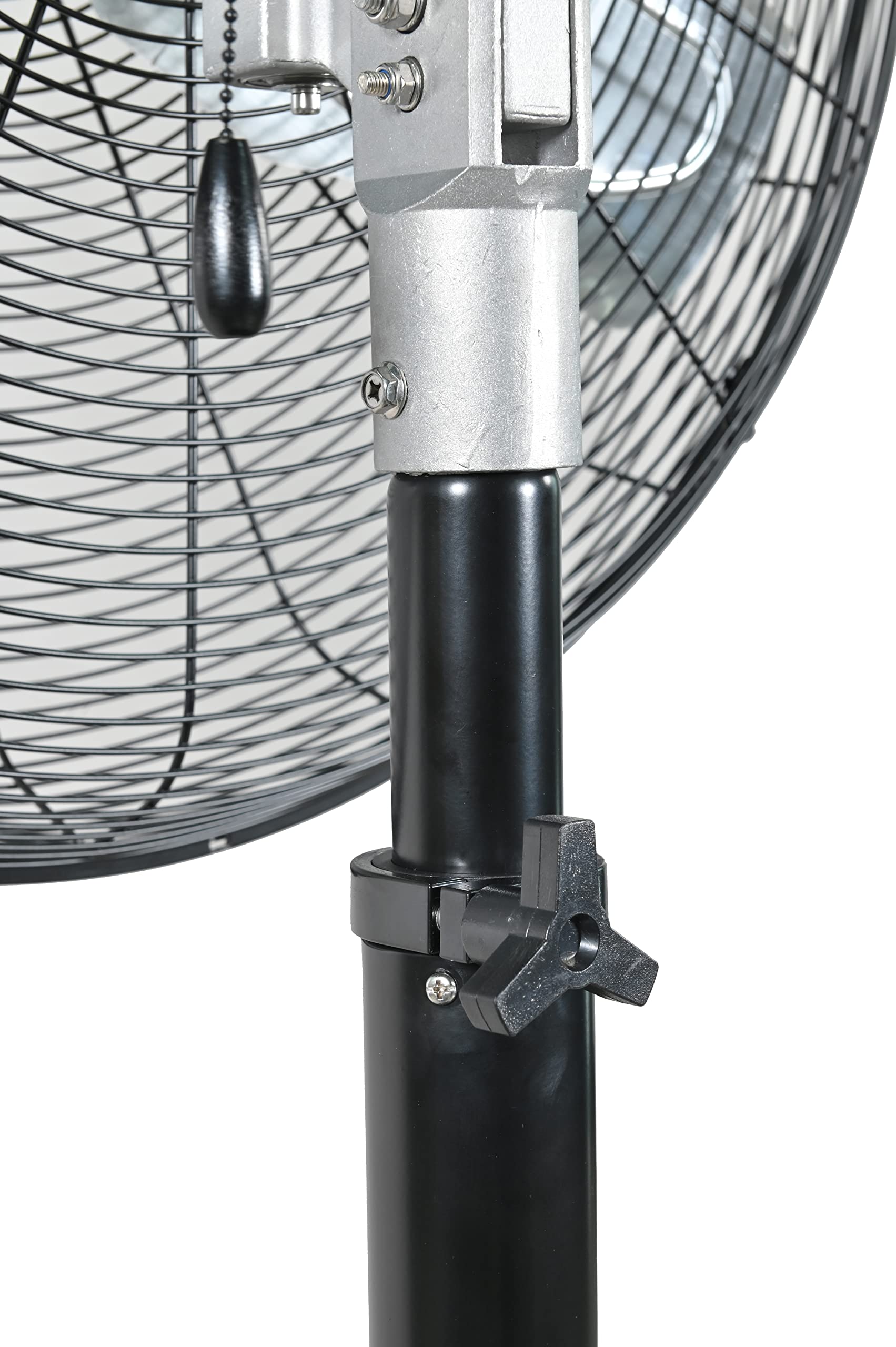 K Tool International 77723; Outdoor Waterproof Ipx4 Rated Industrial Pedestal Fan, Non Oscillating 24'' Fan With Adjustable Heig