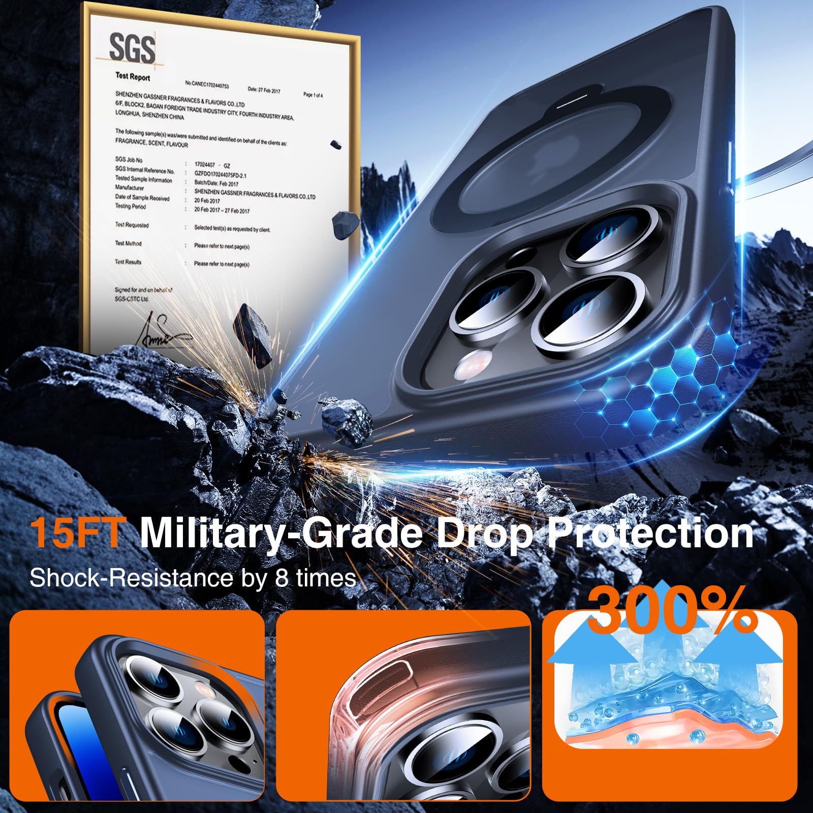 Chicfun 360 O-Ring Magstander For Iphone 14 Pro Case With Magnetic Kickstand Ring Holder [Compatible With Magsafe][360Rotate Sta