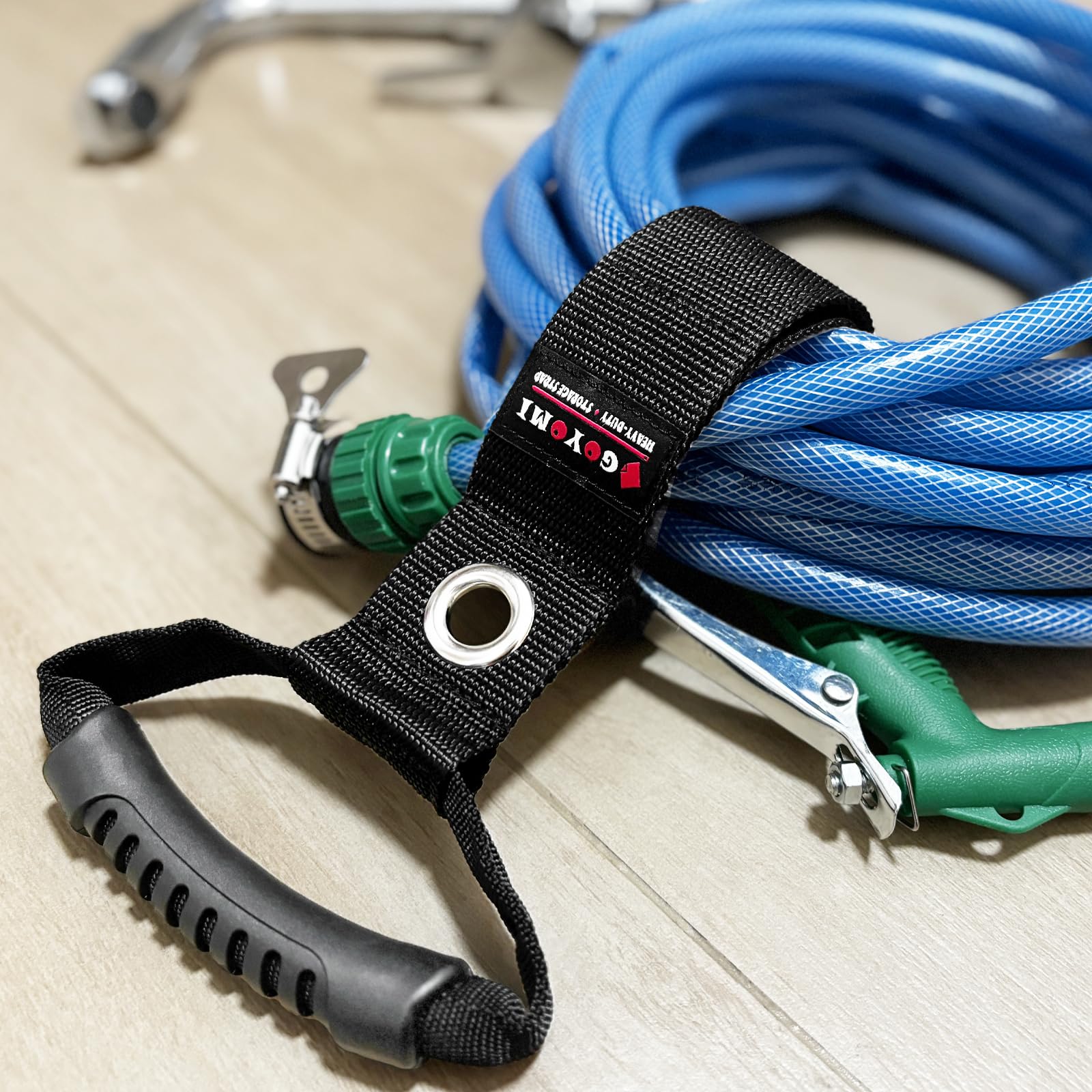 Heavy Duty Extension Cord Storage Straps, Pack Of 3, 17'' Carrying Strap With Handle, Hook And Loop Straps Cord Hose Holder Tool