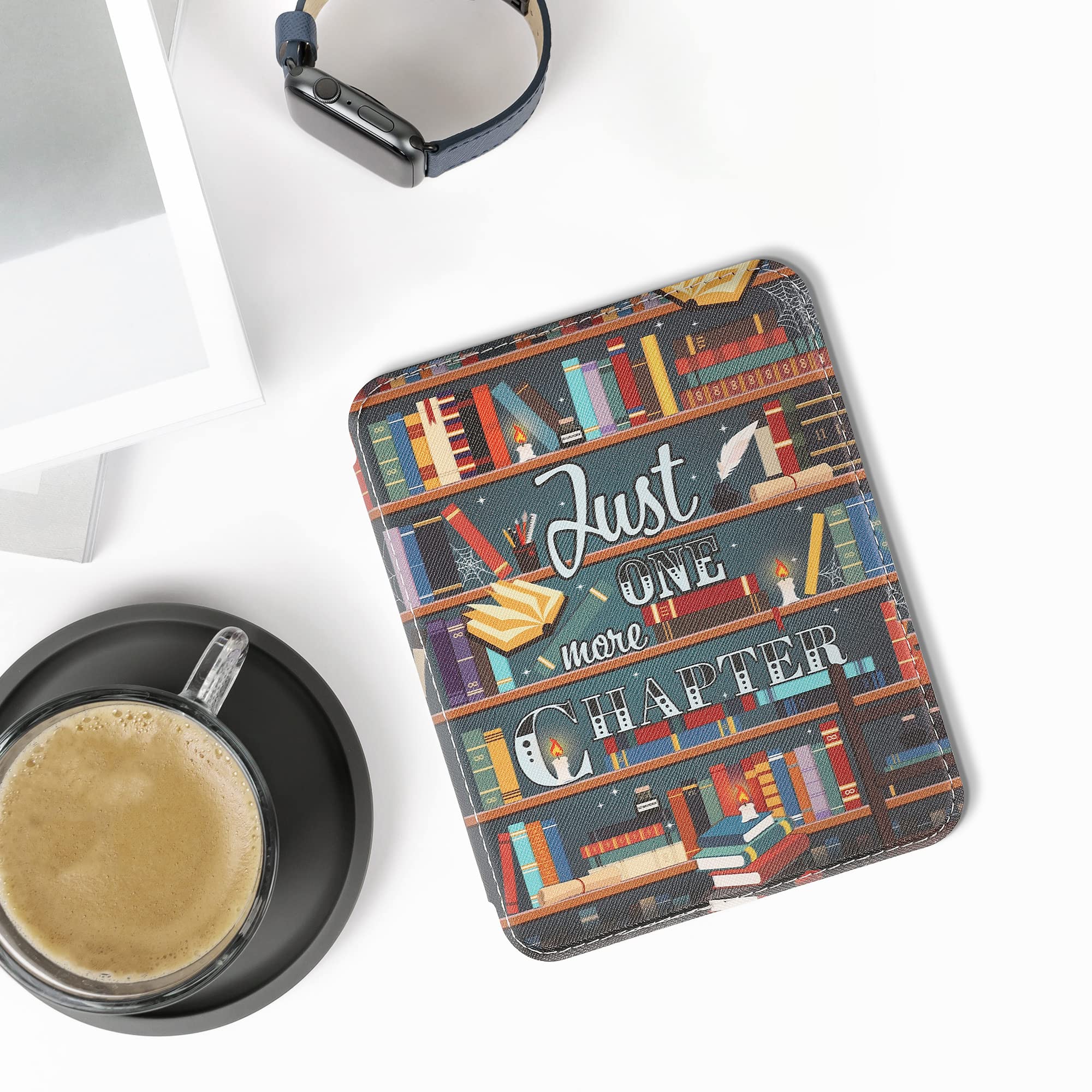 Kwmobile Case Compatible With Barnes & Noble Nook Glowlight 4 / 4E Case   Ereader Cover   Library Motto Multicolor