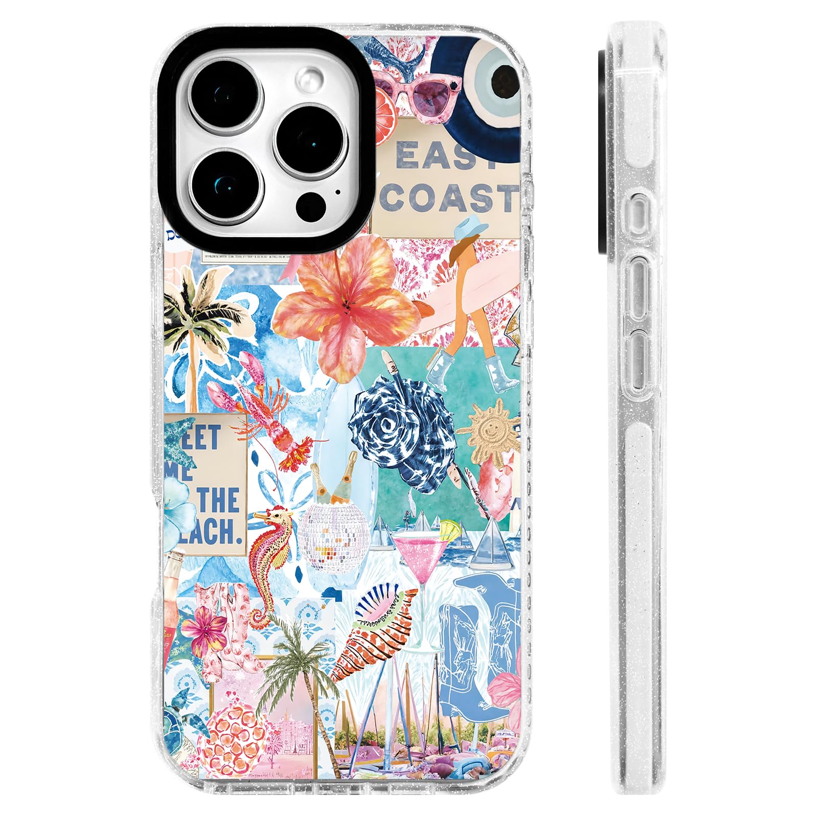 ChiCs-Flaura for iPhone 16 Pro Max Case [Military-Grade Drop Protection/Motivational Soft TPU Protective/Camera Protection/for W