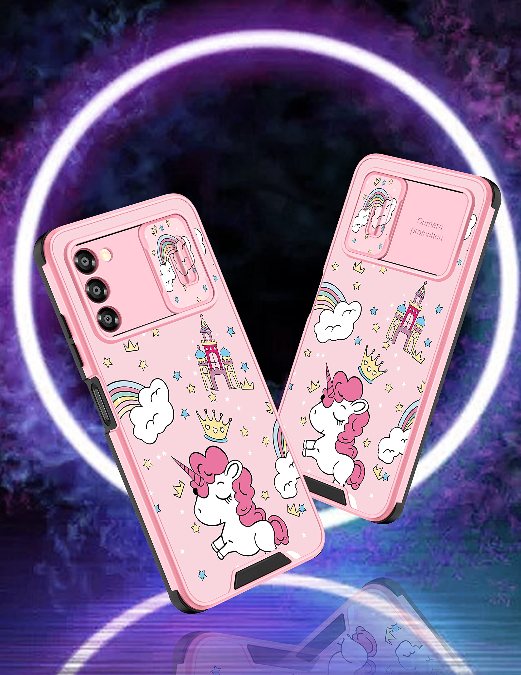 Goocrux For Samsung Galaxy A03S Case For Girls Women Cartoon Cute Girly Phone Cover Kawaii Pattern Unique Design Aesthetic With