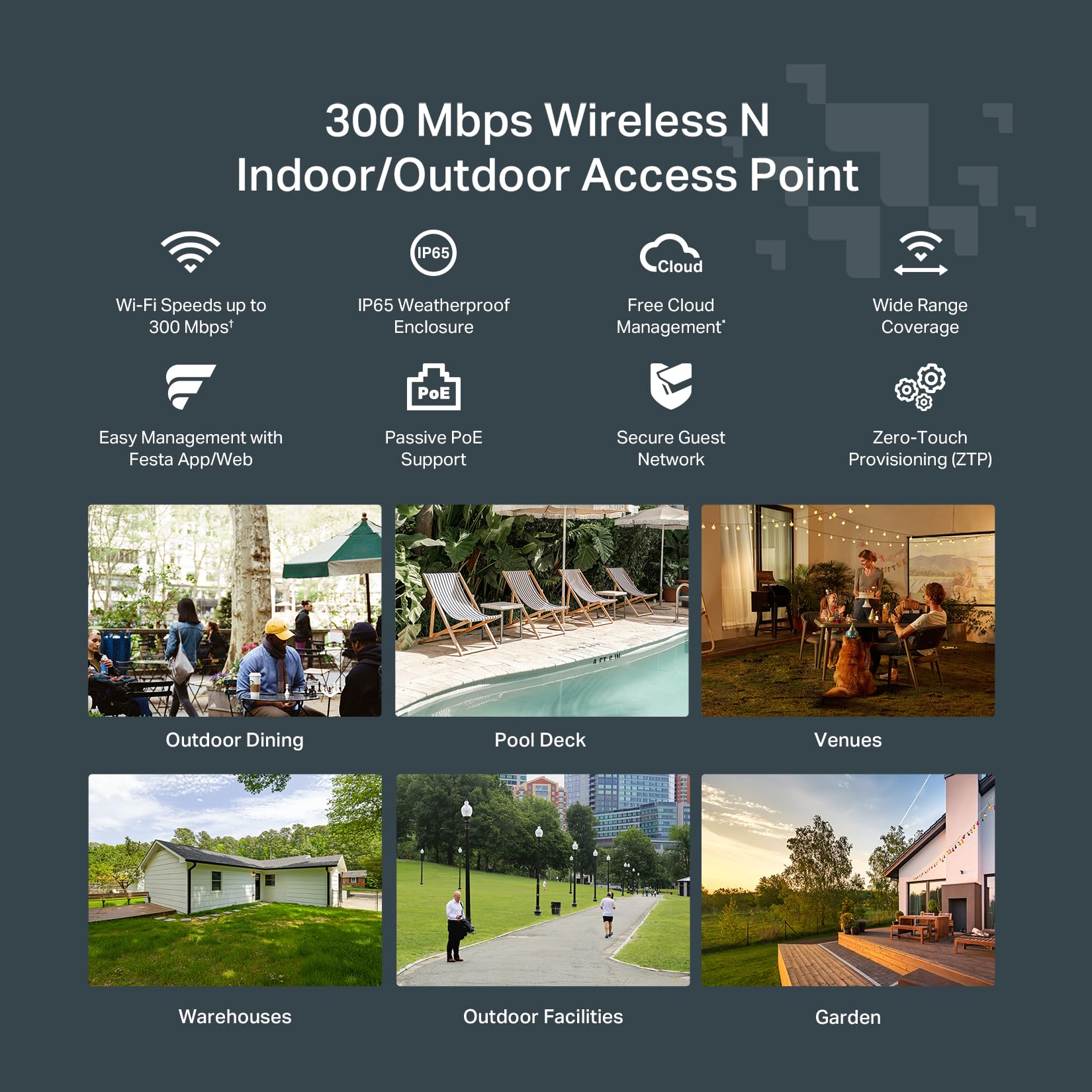 Tp-Link Festa F52-Outdoor Ac1200 Dual Band Wireless Outdoor Access Point | Free Cloud | Ip65, 6Kv Surge Protection | Poe Powered