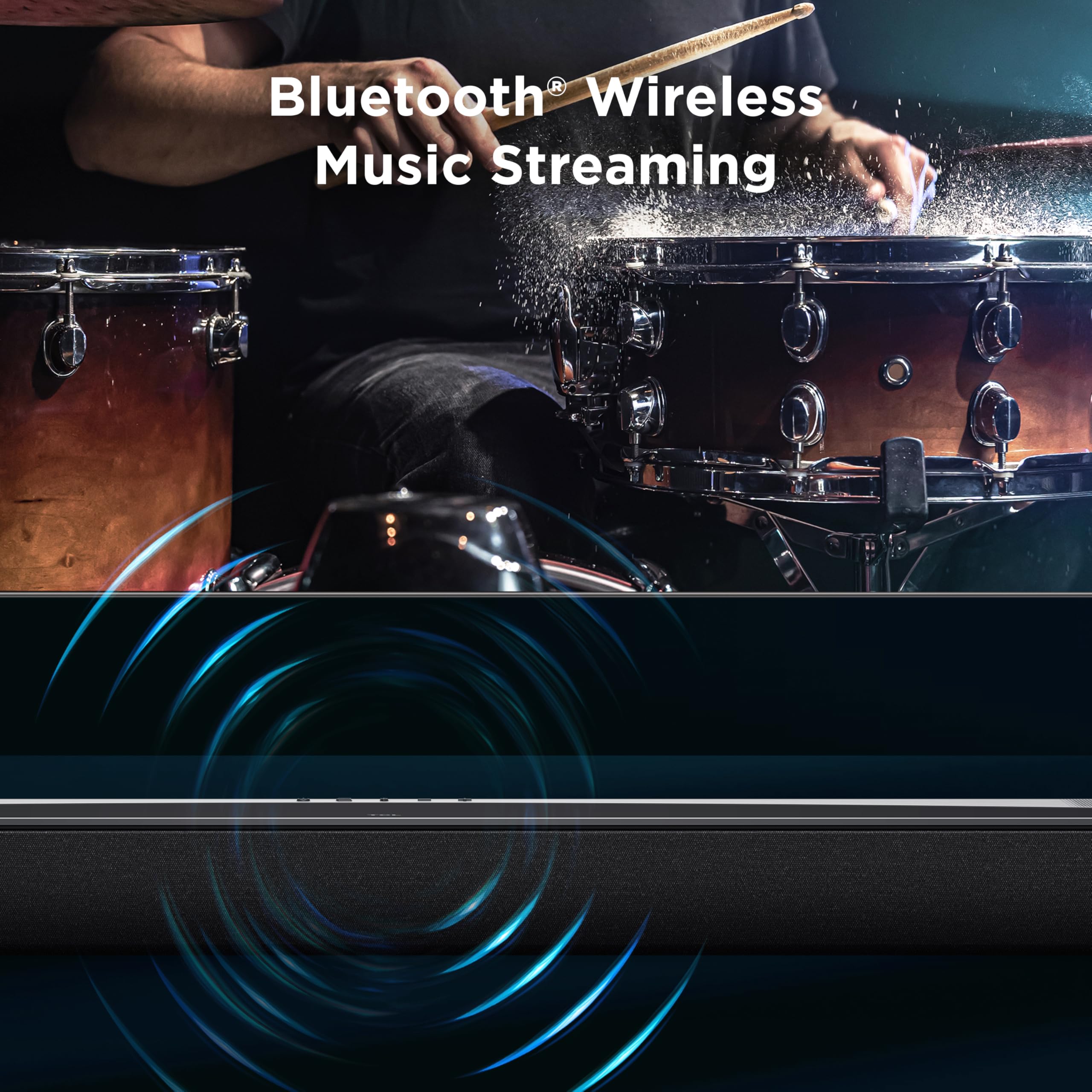 Tcl Q75H Q Class 5.1.2 Channel Soundbar With Dolby Atmos, Dts:X, Ray Danz Technology, Wireless Subwoofer, And Bluetooth Music St