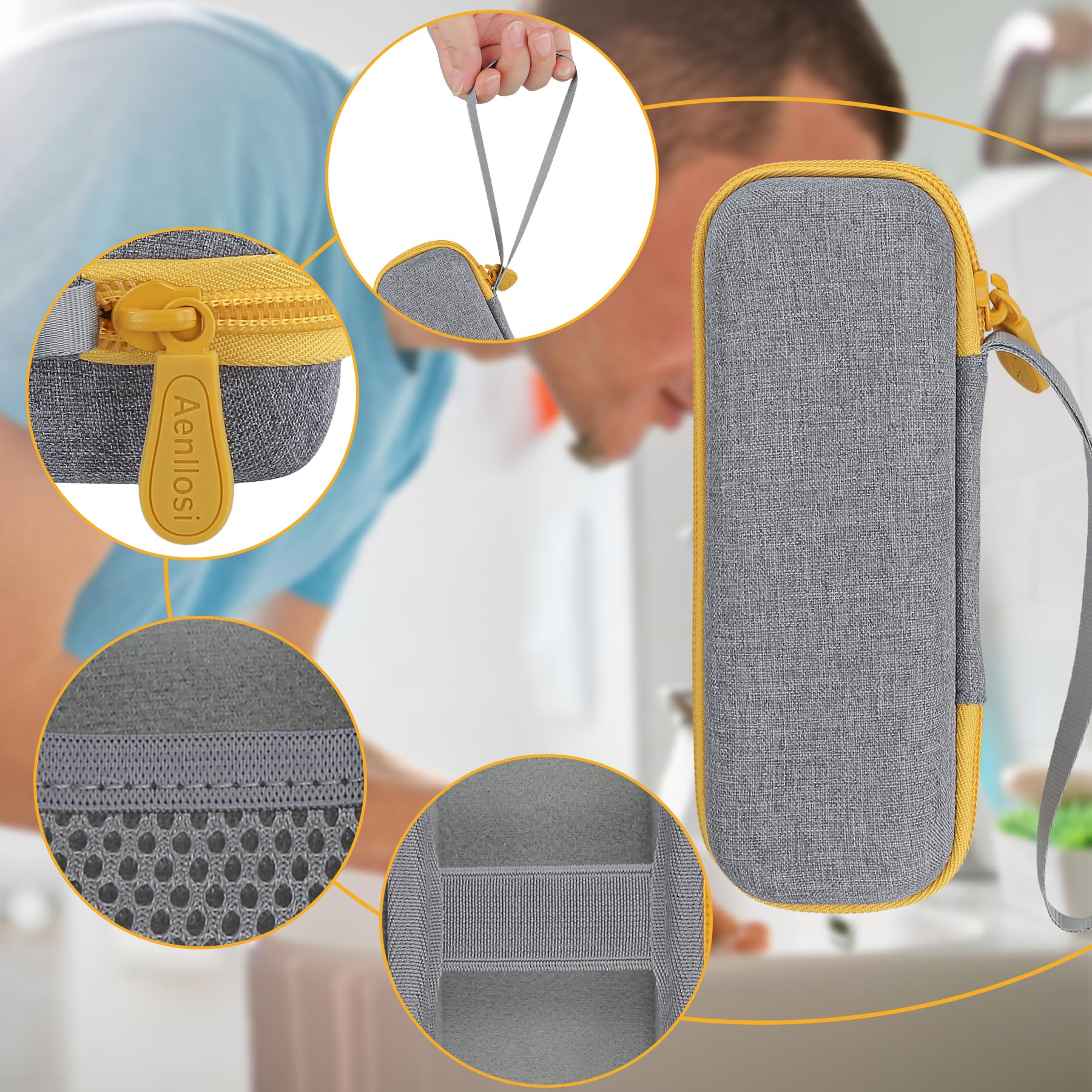 Aenllosi Hard Case Compatible With Microtouch Solo Titanium, Microtouch Beard & Body Razor Organizer (Case Only)